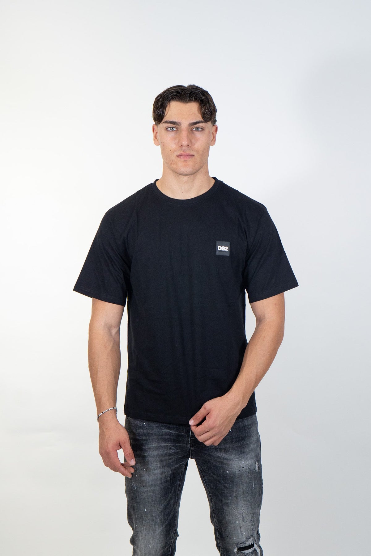 Ds2 - T-shirt girocollo con logo gommato - Uomo - World Fashion