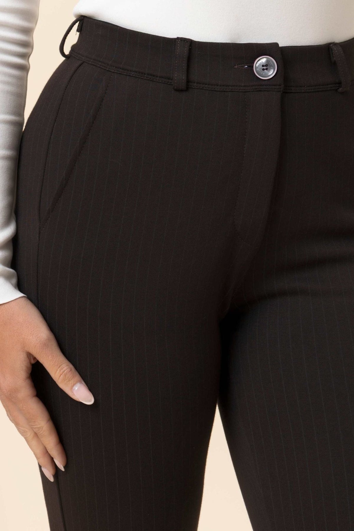 East Drive - Pantalone in punto milano gessato - Donna - World Fashion