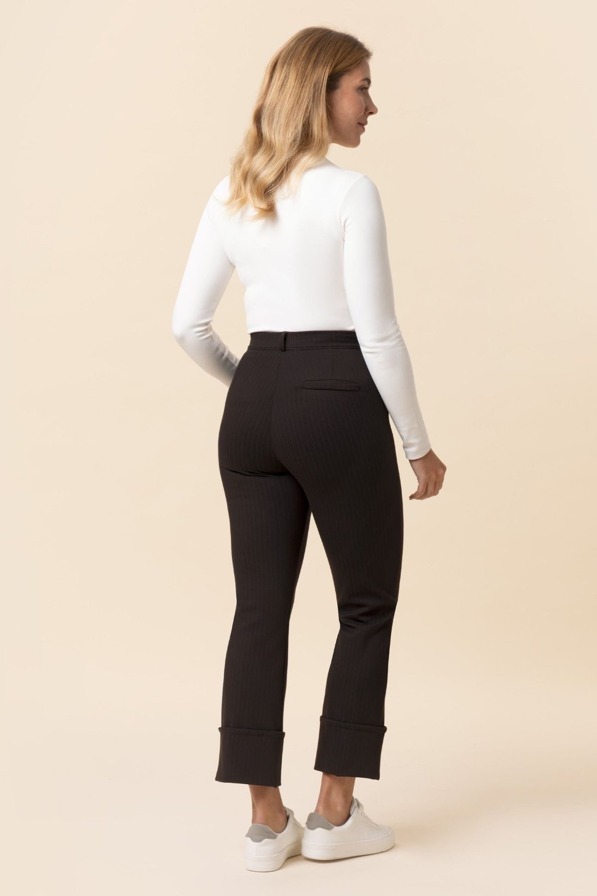 East Drive - Pantalone in punto milano gessato - Donna - World Fashion