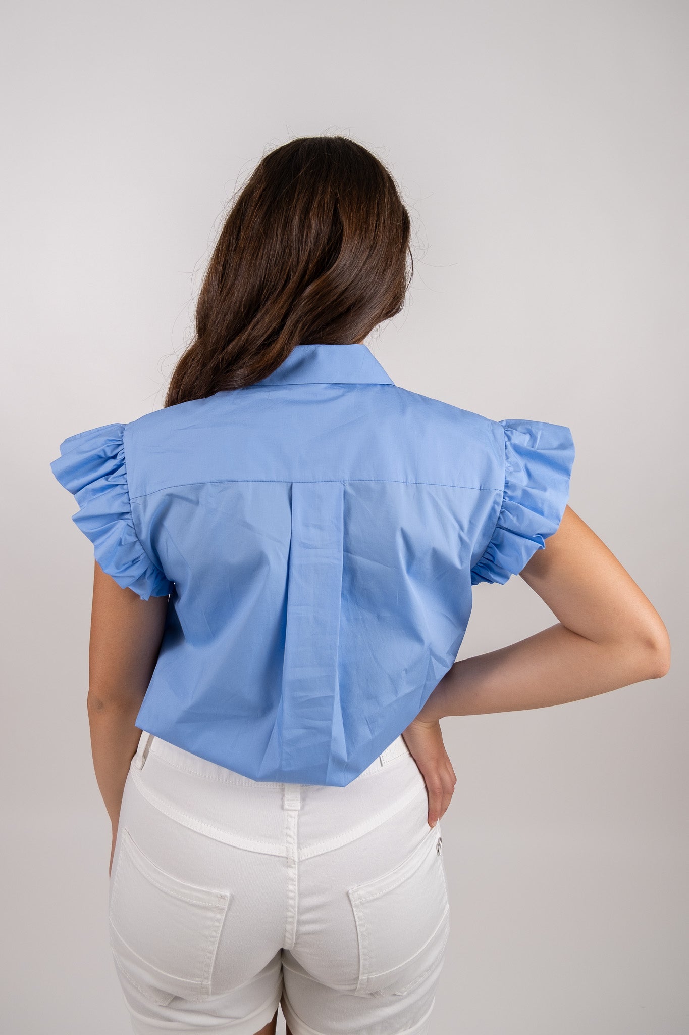 Imperial - Camicia smanicata decorata con rouches - Donna