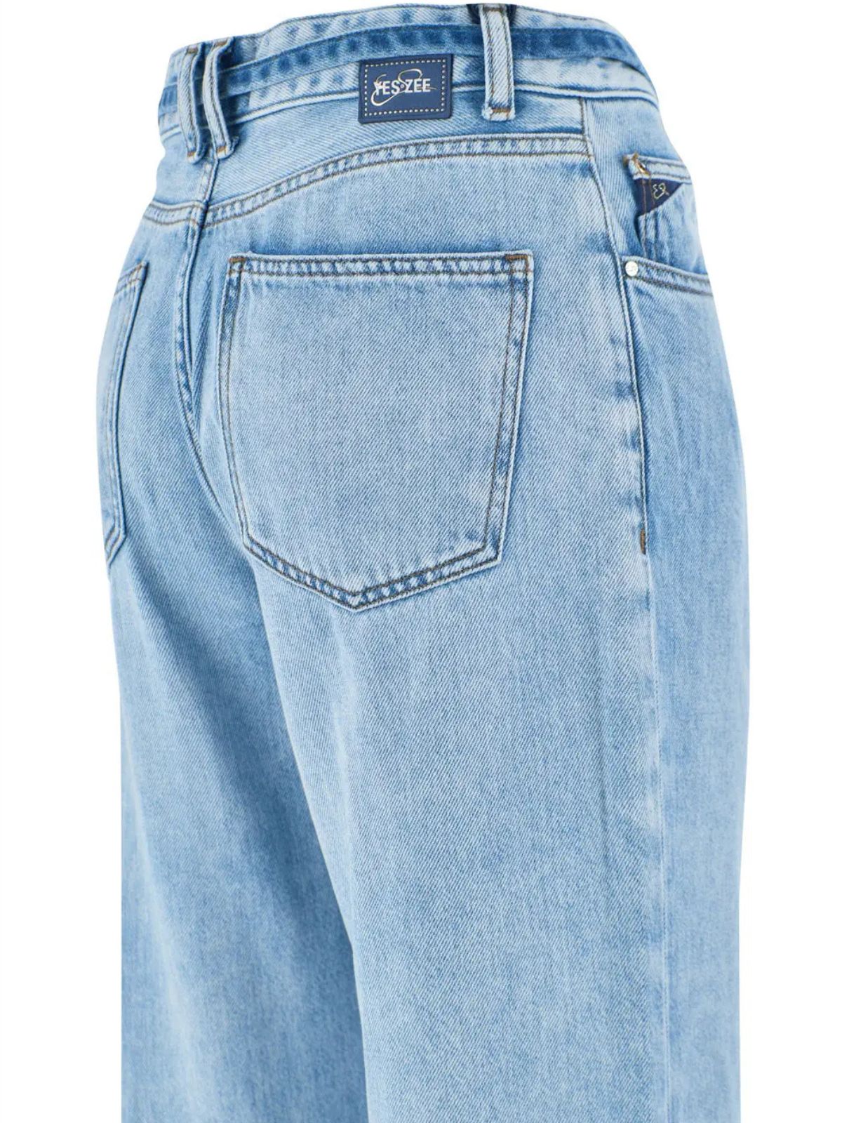 Yes Zee - Jeans Donna Palazzo con  Pinces - Donna