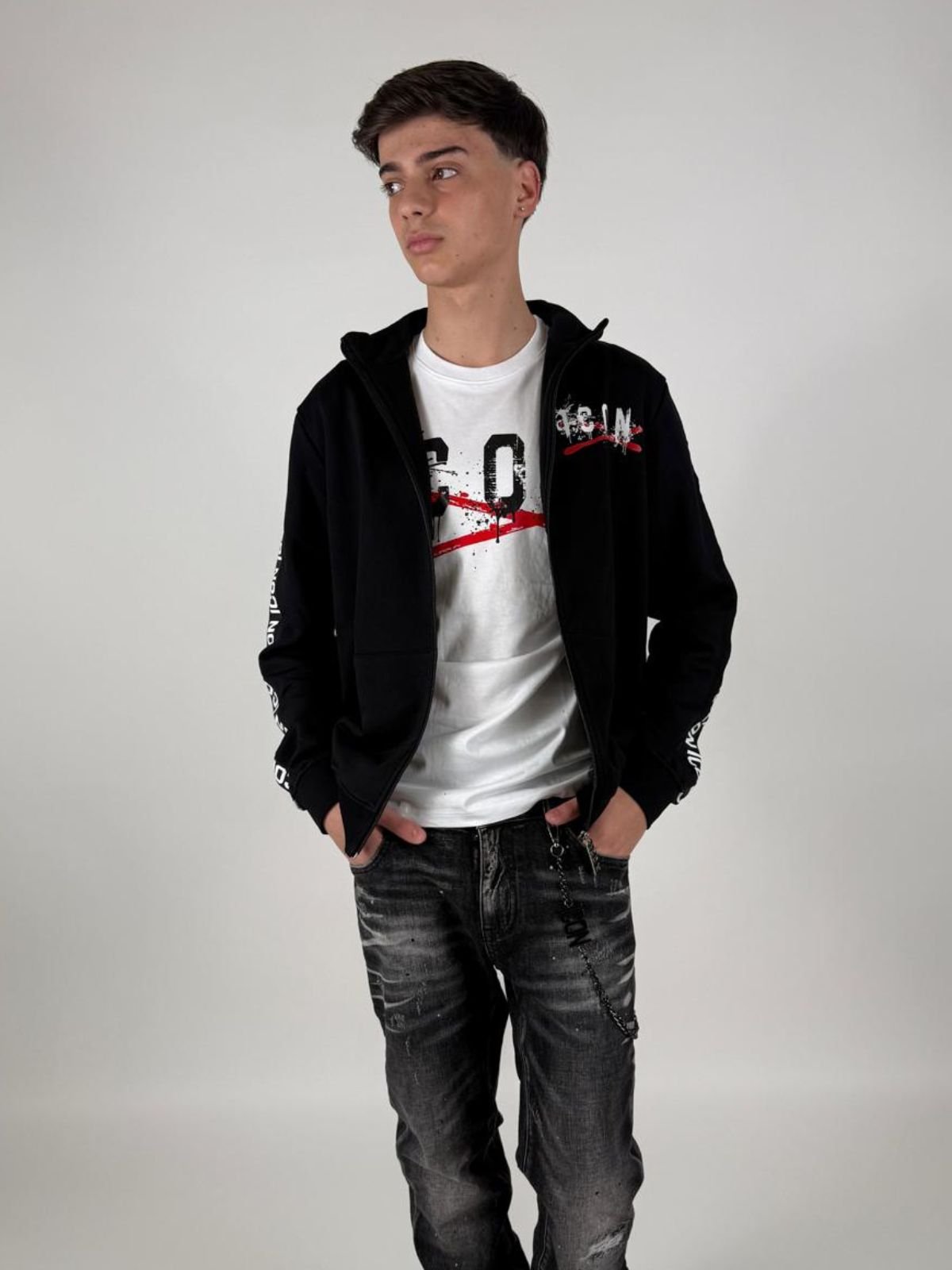 Felpa a Lupetto C/Gro Uomo - Icon - World Fashion