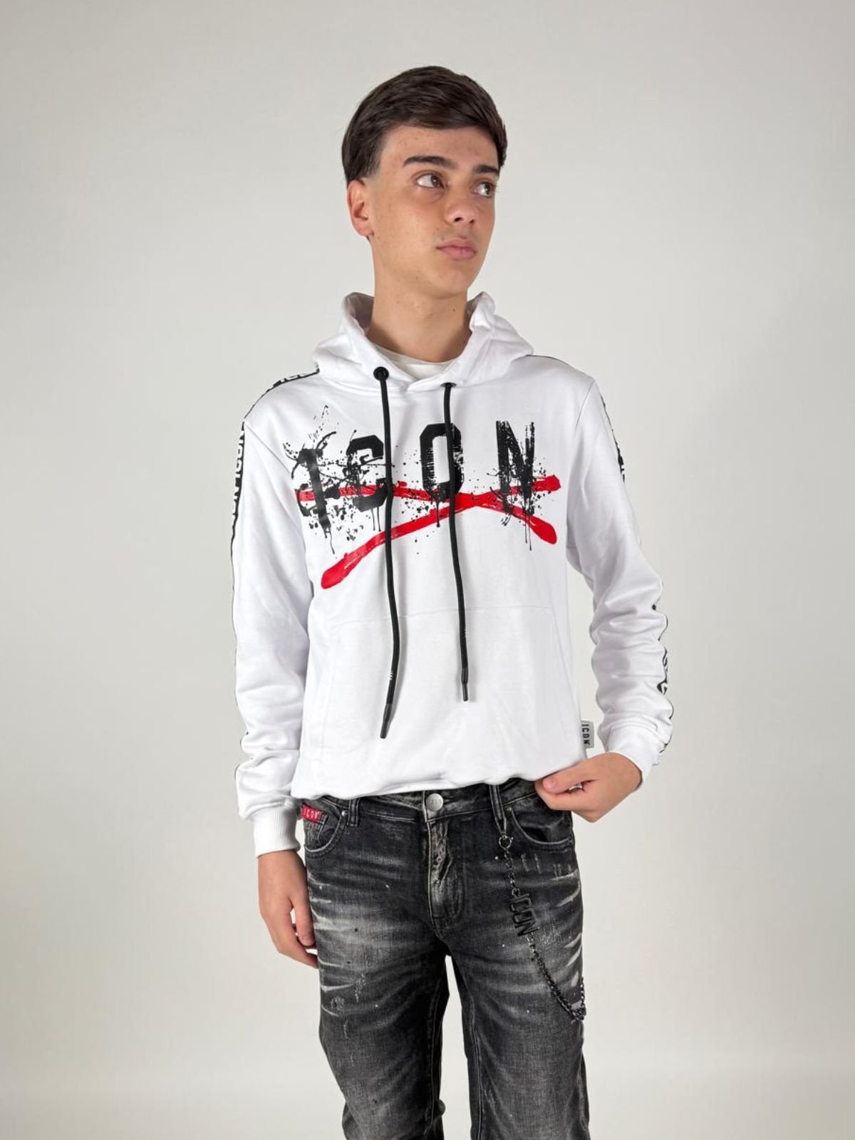 Felpa Cappuccio C/Gro Uomo - Icon - World Fashion