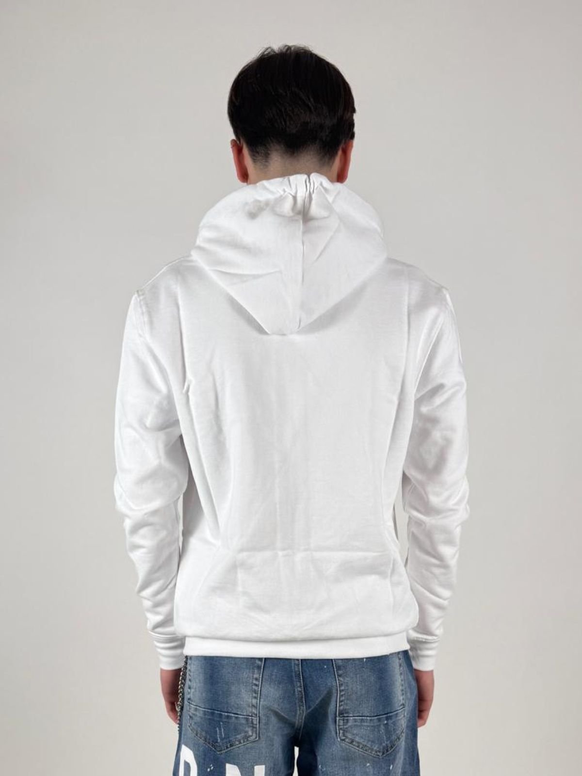 Felpa Cappuccio C/Zip C/Ricamo Uomo - Icon - World Fashion