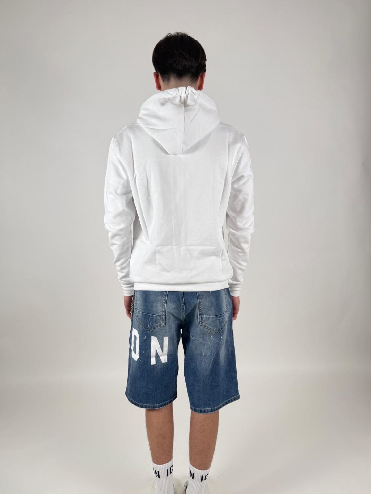 Felpa Cappuccio C/Zip C/Ricamo Uomo - Icon - World Fashion