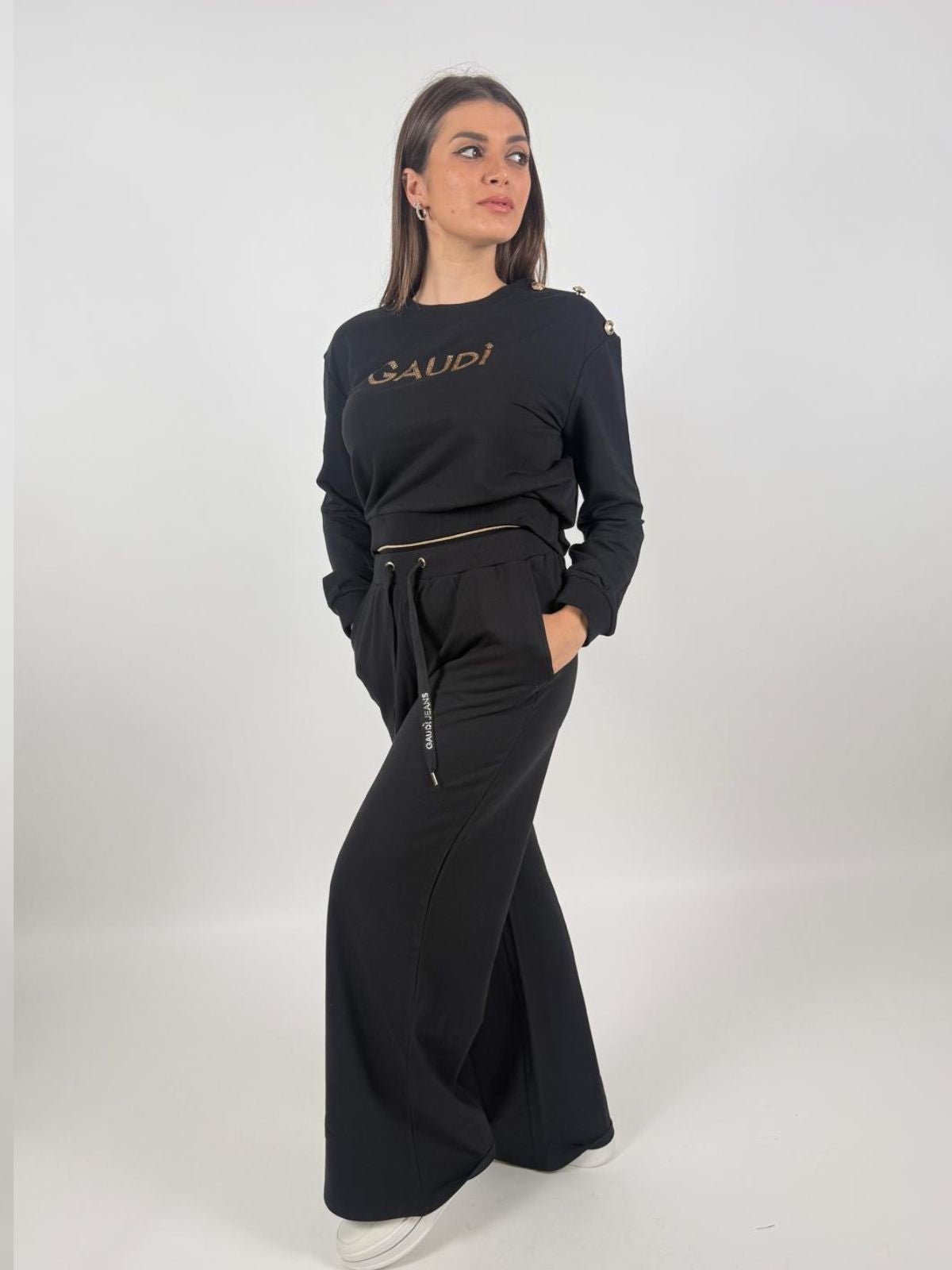 Felpa con logo e bottoni Donna - Gaudì Jeans - World Fashion