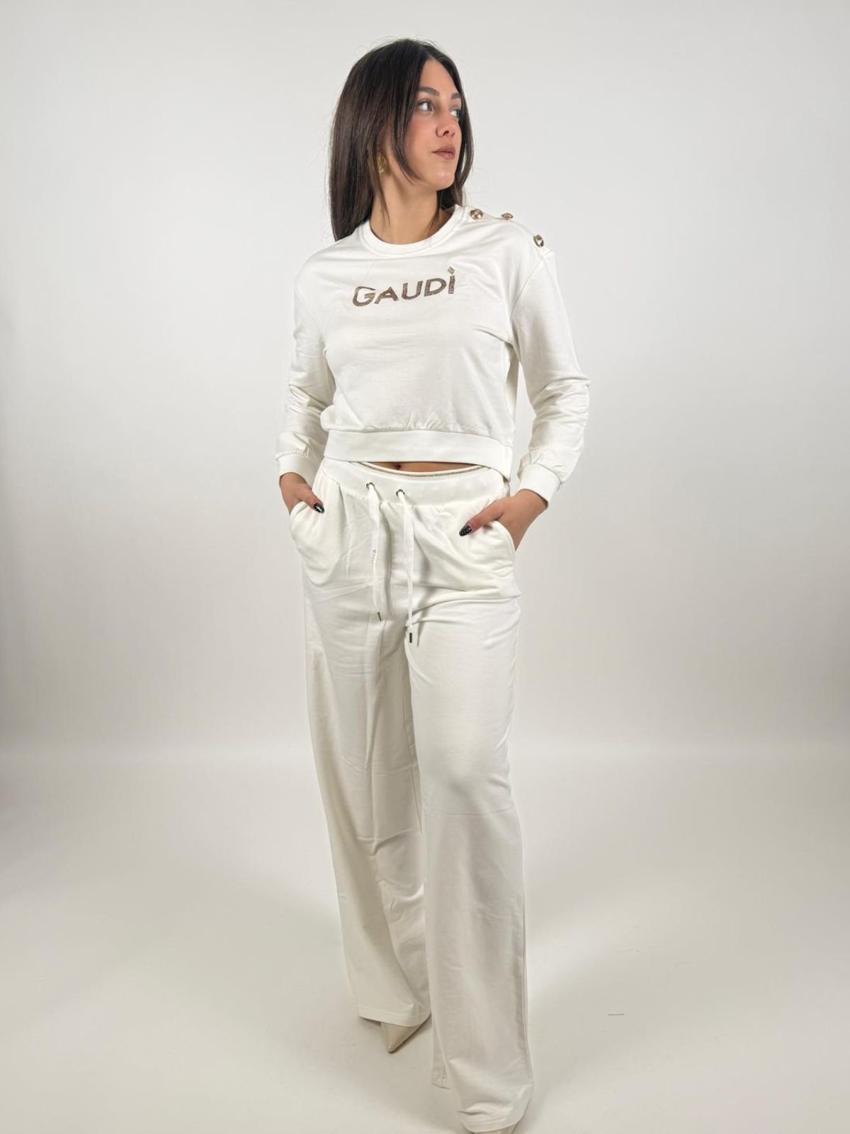 Felpa con logo e bottoni Donna - Gaudì Jeans - World Fashion