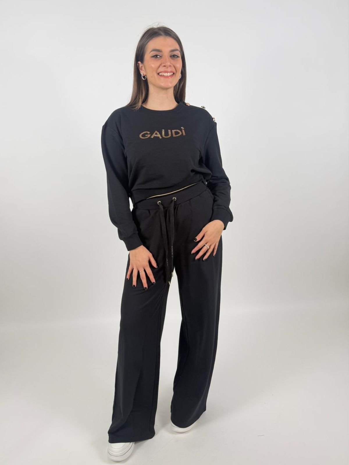 Felpa con logo e bottoni Donna - Gaudì Jeans - World Fashion