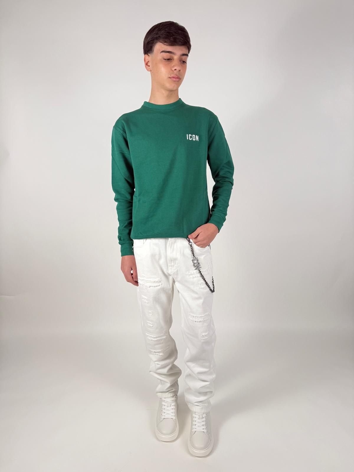 Felpa Girocollo C/Ricamo Uomo - Icon - World Fashion