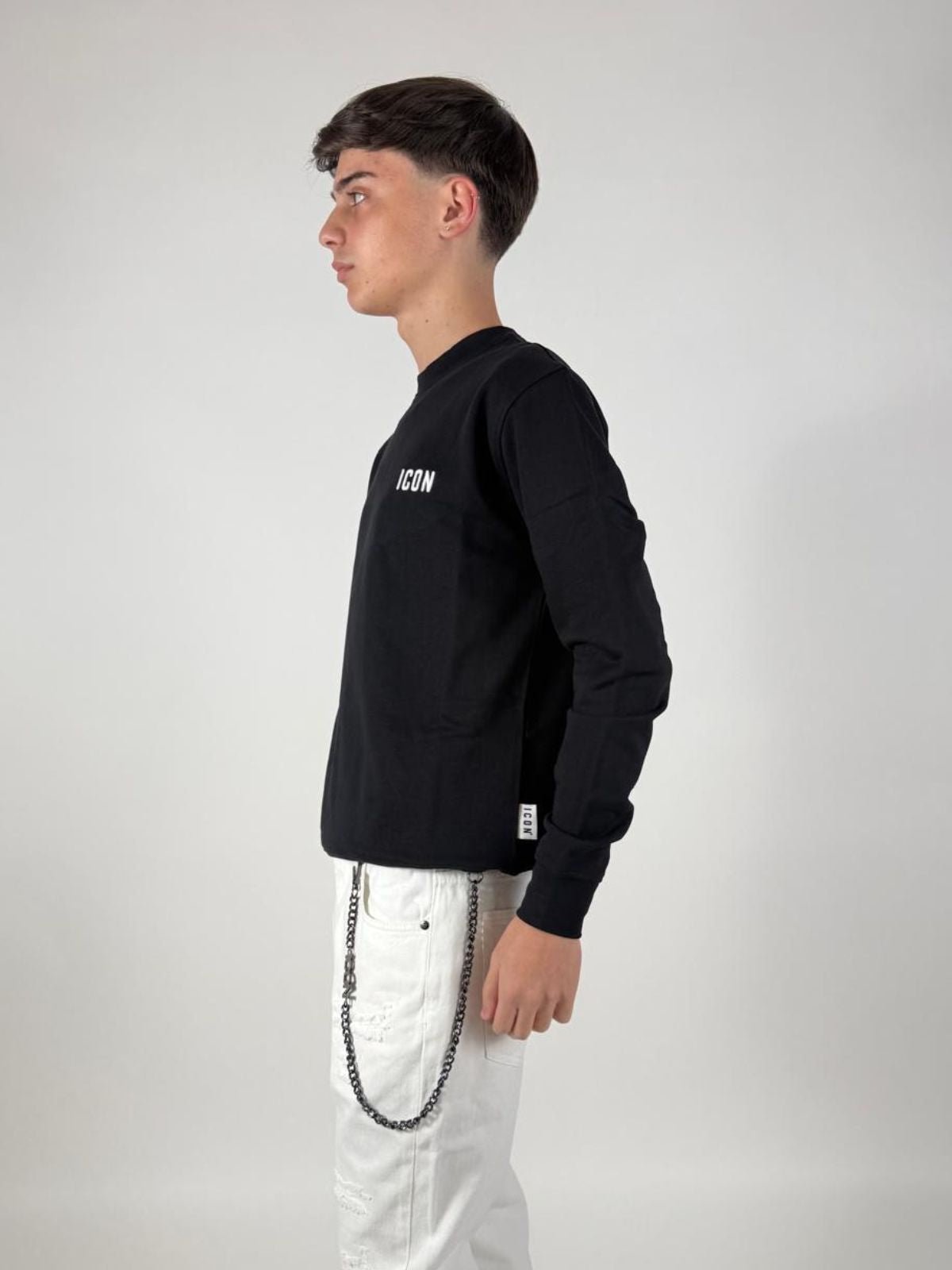 Felpa Girocollo C/Ricamo Uomo - Icon - World Fashion