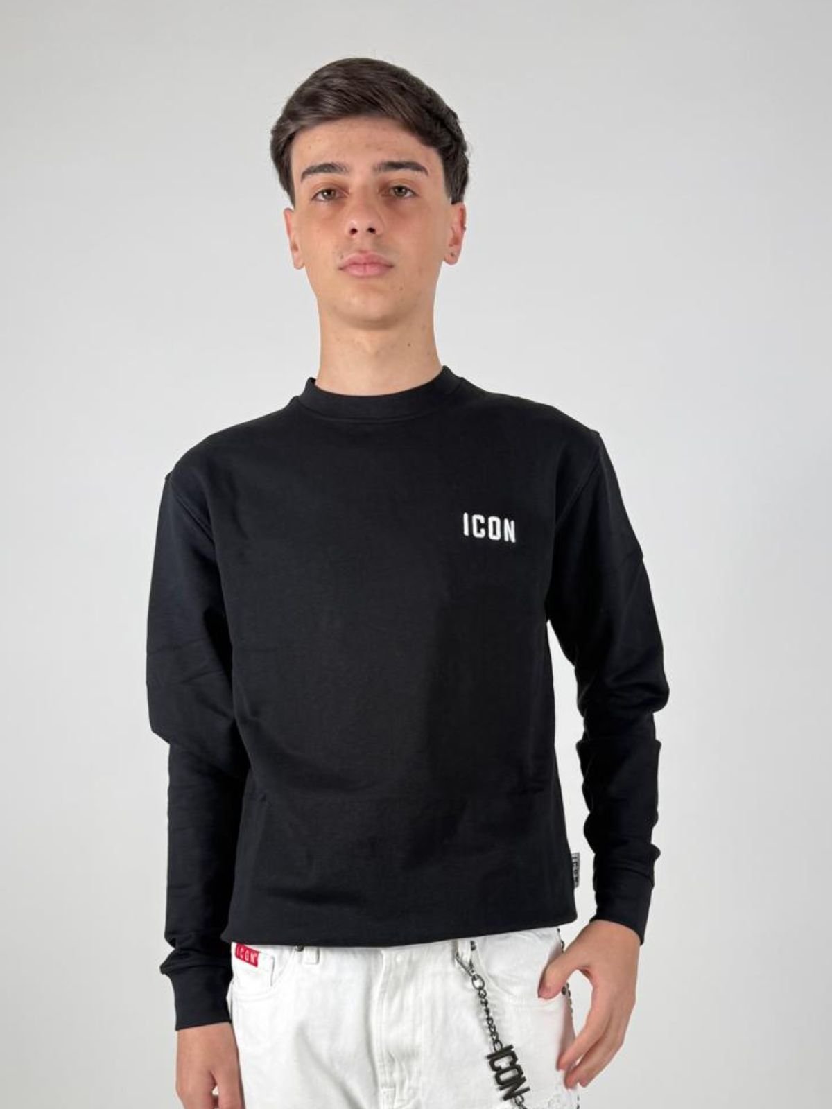 Felpa Girocollo C/Ricamo Uomo - Icon - World Fashion