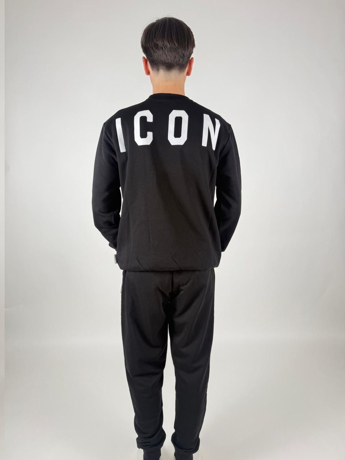 Felpa Girocollo Doppio Logo Basica Uomo - Icon - World Fashion