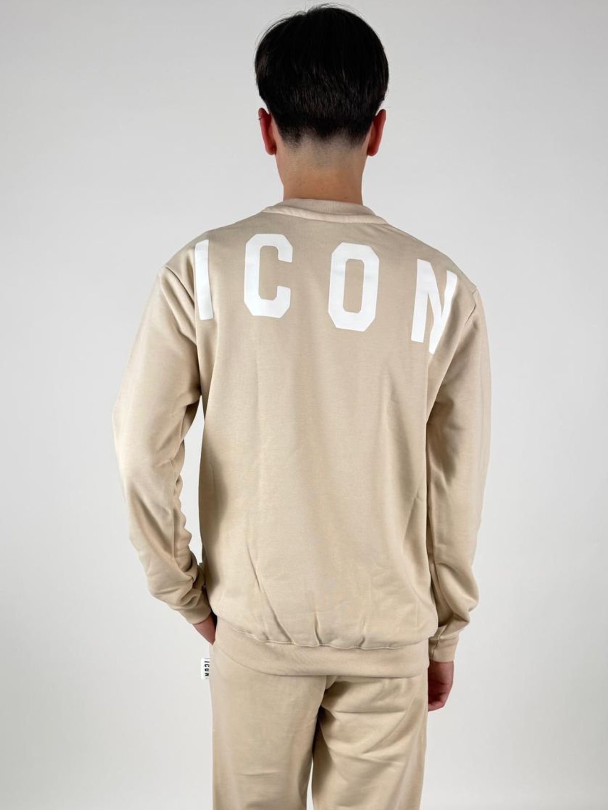 Felpa Girocollo Doppio Logo Basica Uomo - Icon - World Fashion