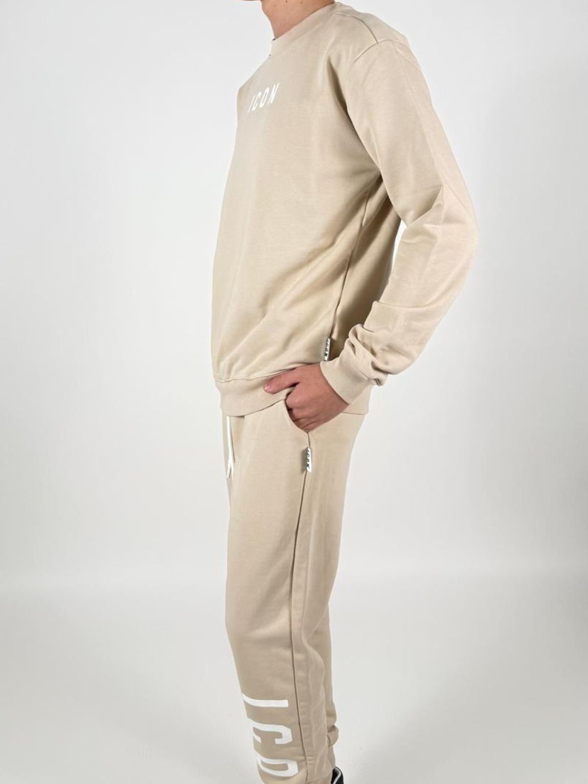 Felpa Girocollo Doppio Logo Basica Uomo - Icon - World Fashion