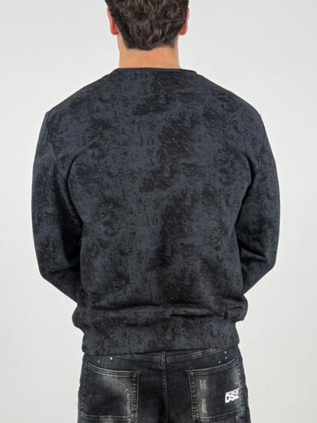 Felpa girocollo Effetto Stone Wash Uomo - Ds2 - World Fashion