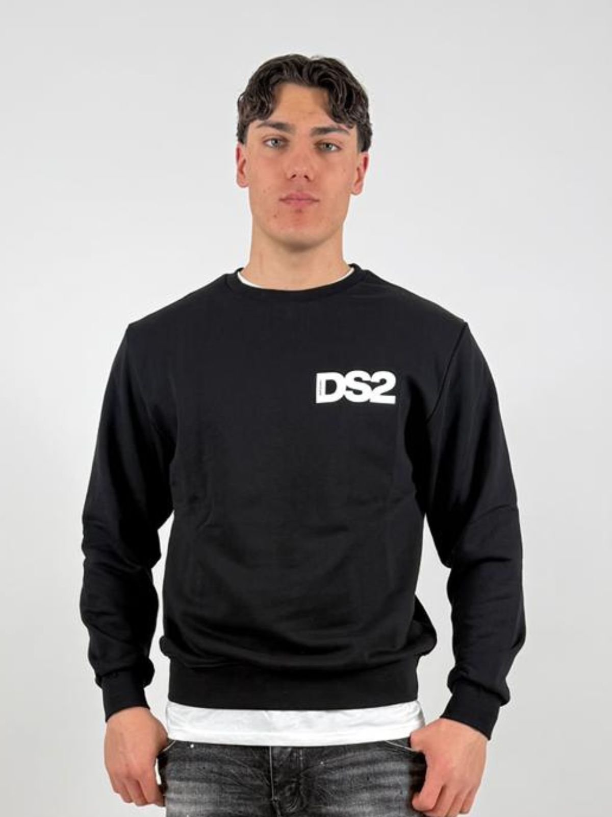 Felpa girocollo in cotone Uomo - Ds2 - World Fashion