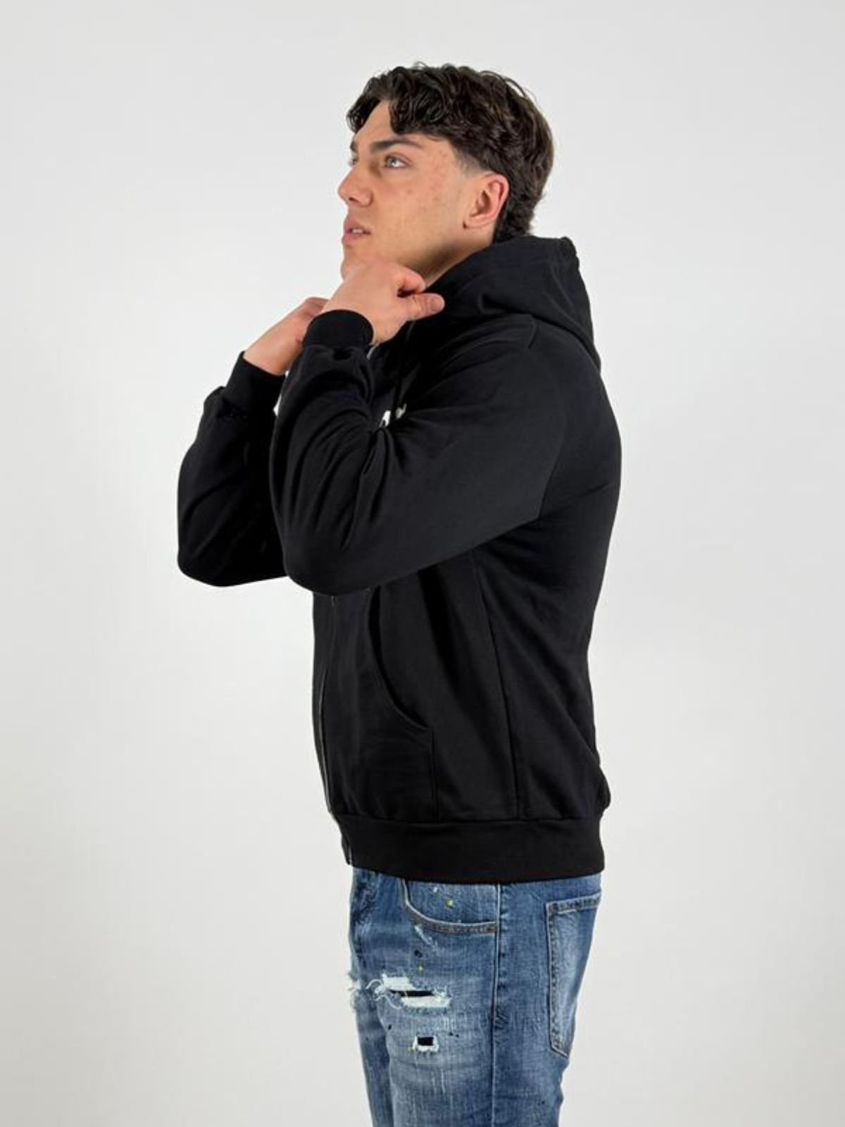 Felpa Zip C/Cappuccio Uomo - Ds2 - World Fashion