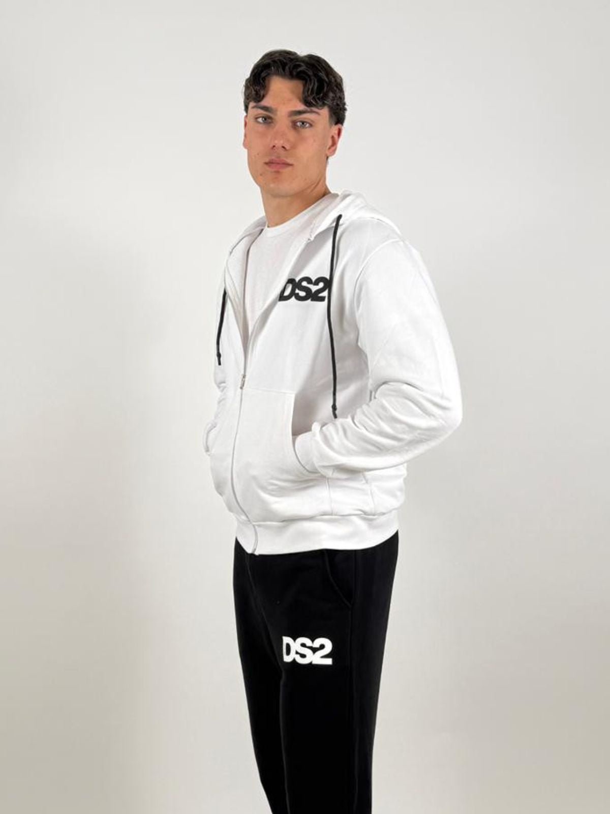 Felpa Zip C/Cappuccio Uomo - Ds2 - World Fashion