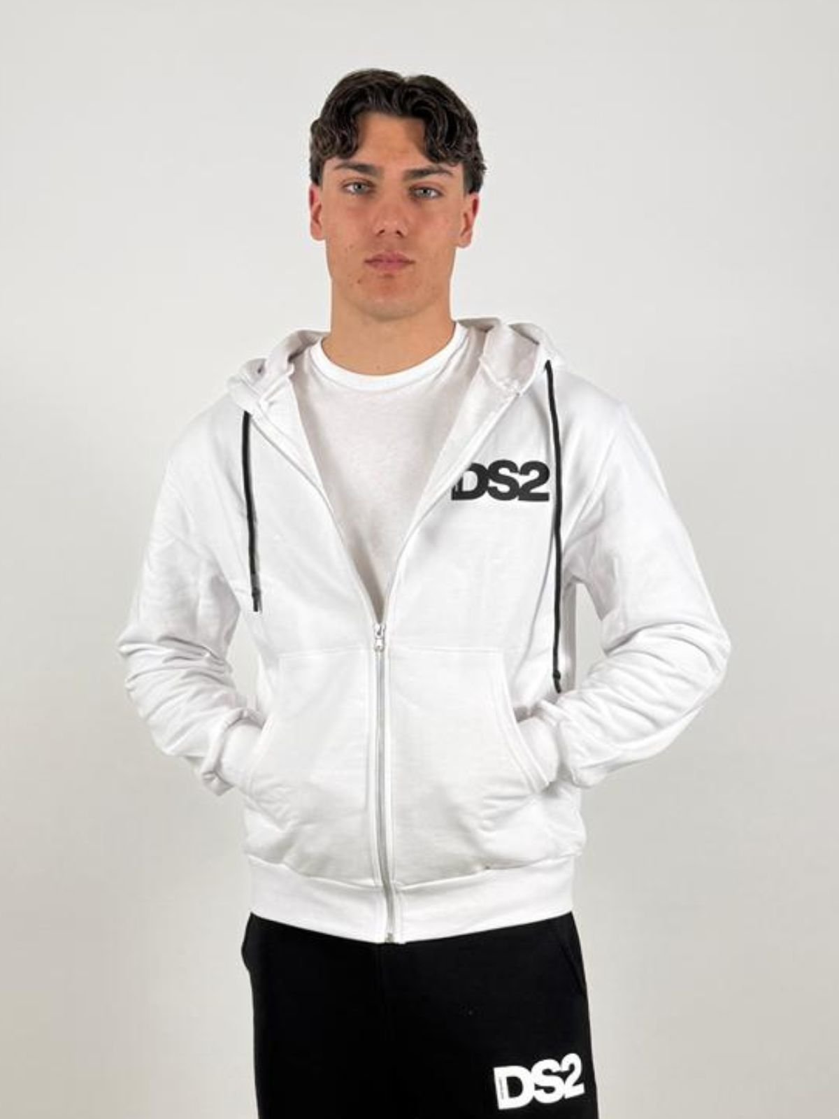 Felpa Zip C/Cappuccio Uomo - Ds2 - World Fashion