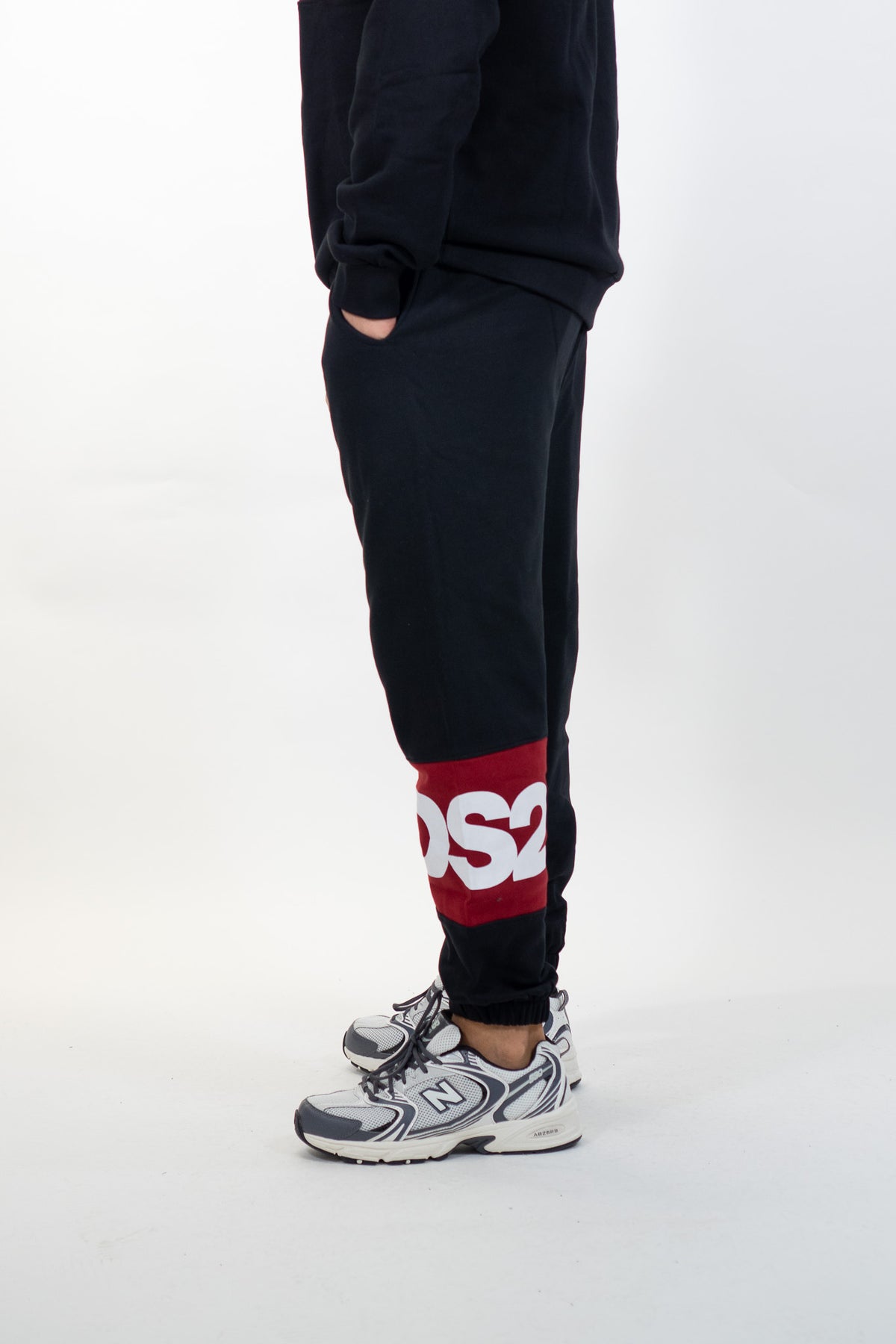 Ds2 - Pantalone tuta con fascia logo - Uomo