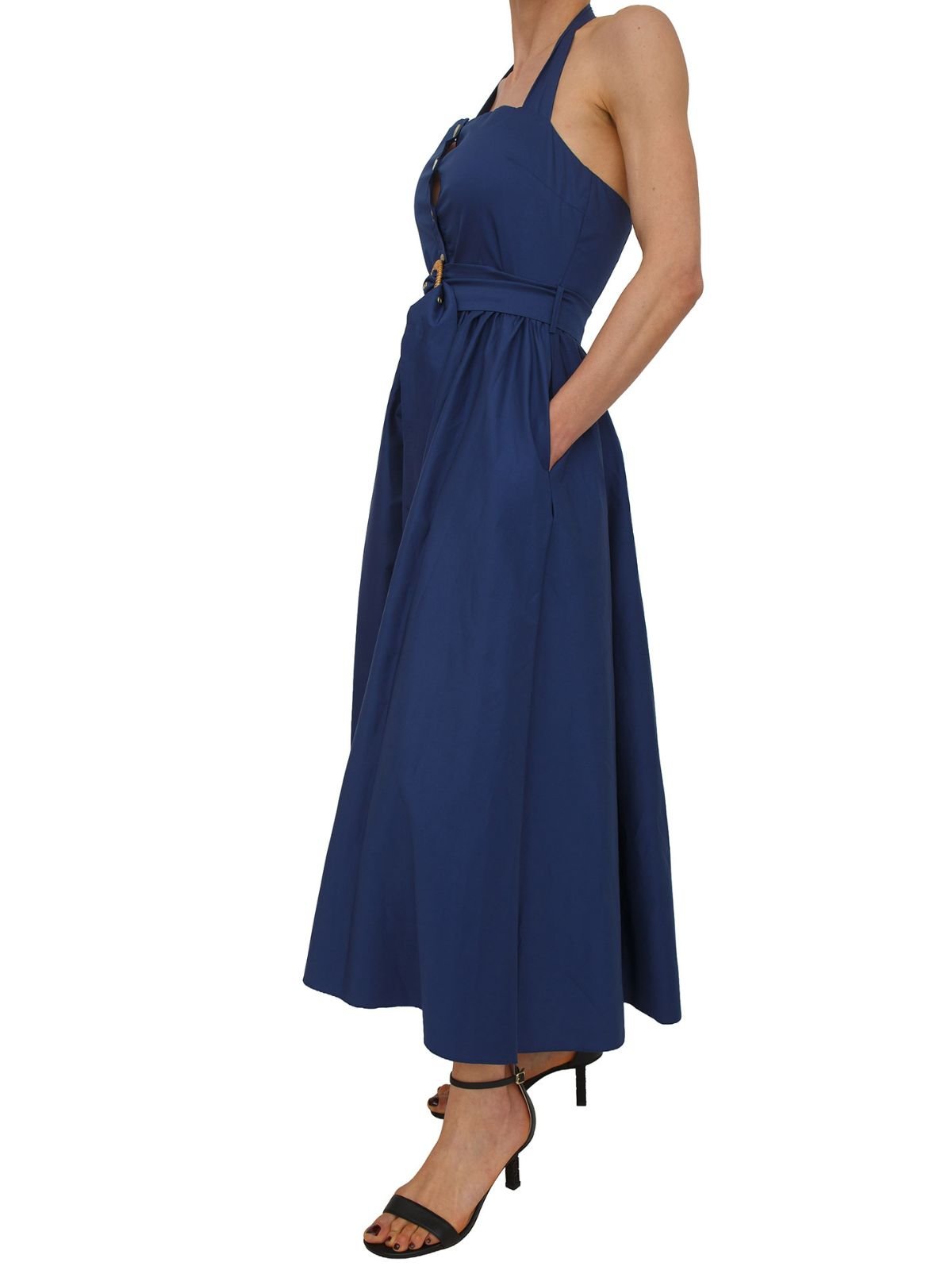 Fracomina - Abito midi senza maniche modello chemisier in popeline - Donna - World Fashion