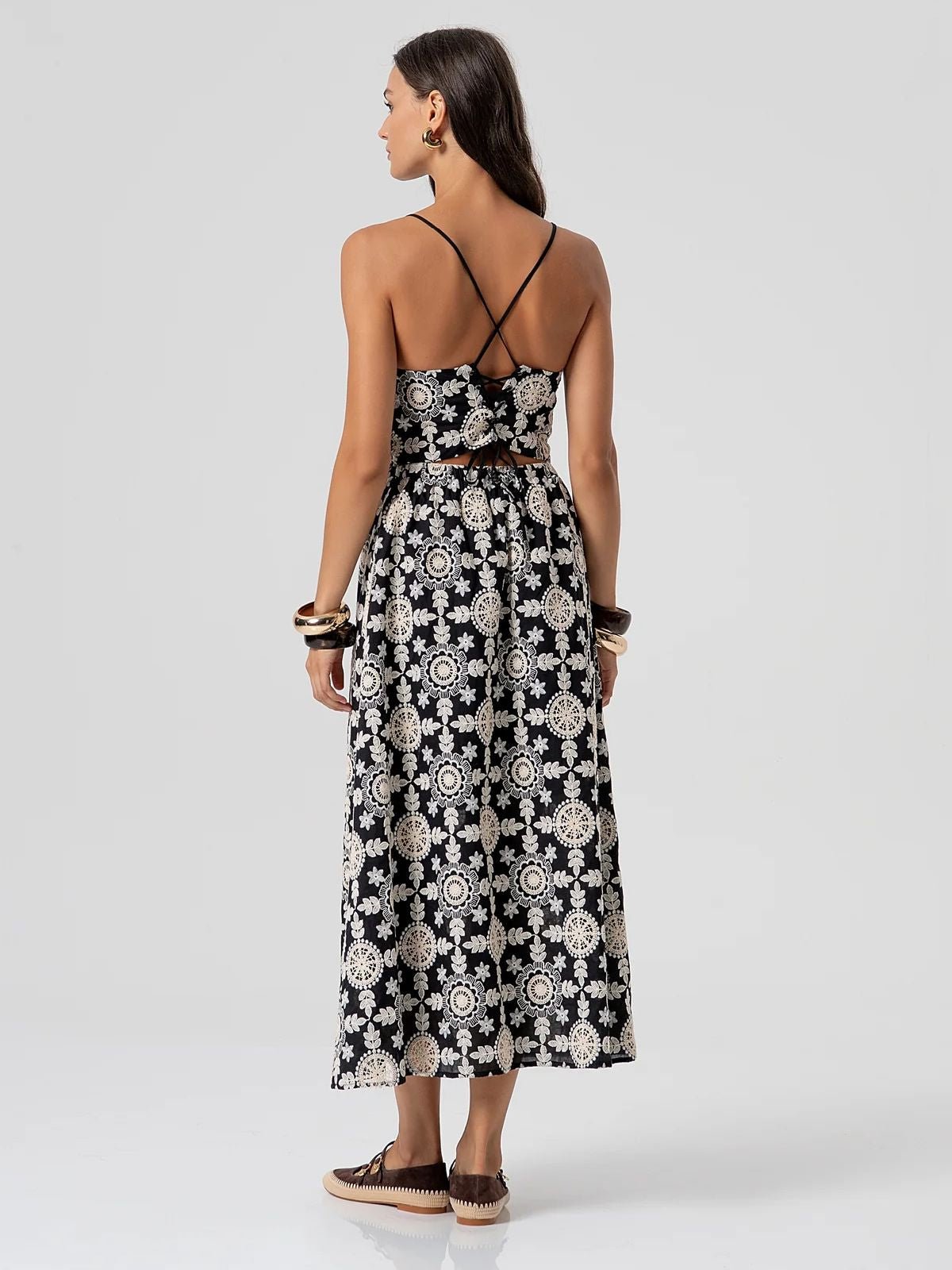 Fracomina - Abito regular midi in cotone con fantasia floreale - Donna - World Fashion