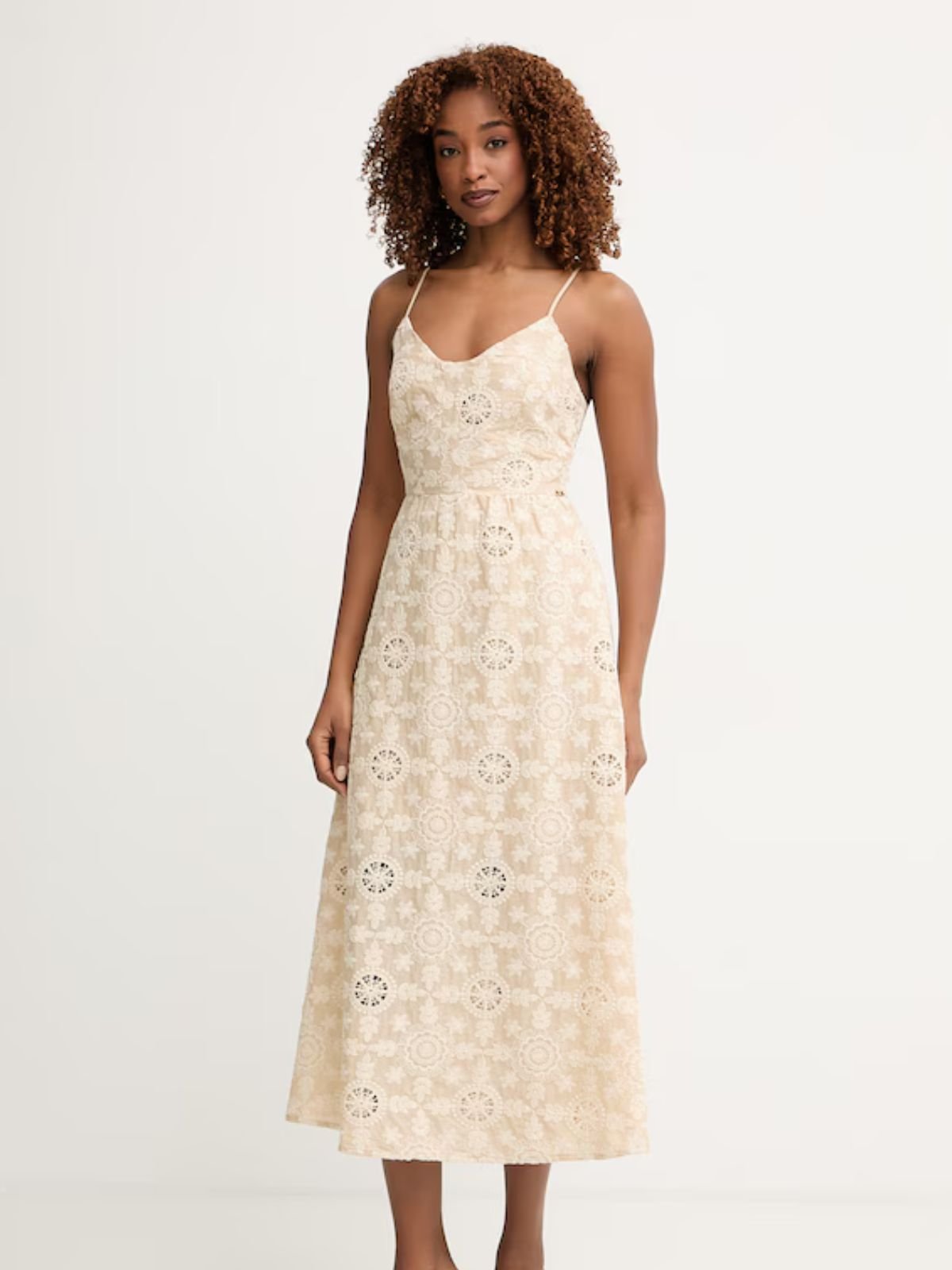 Fracomina - Abito regular midi in cotone con fantasia floreale - Donna - World Fashion