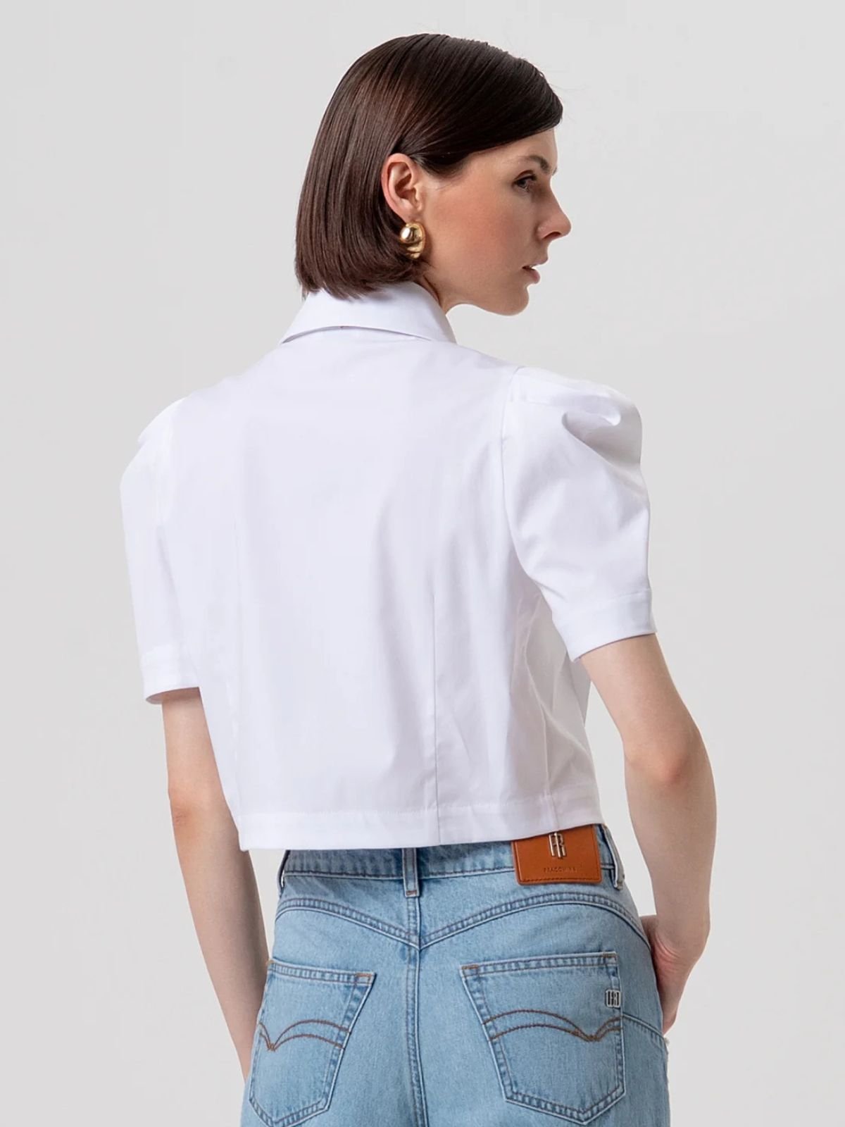 Fracomina - Camicia cropped in popeline - Donna - World Fashion