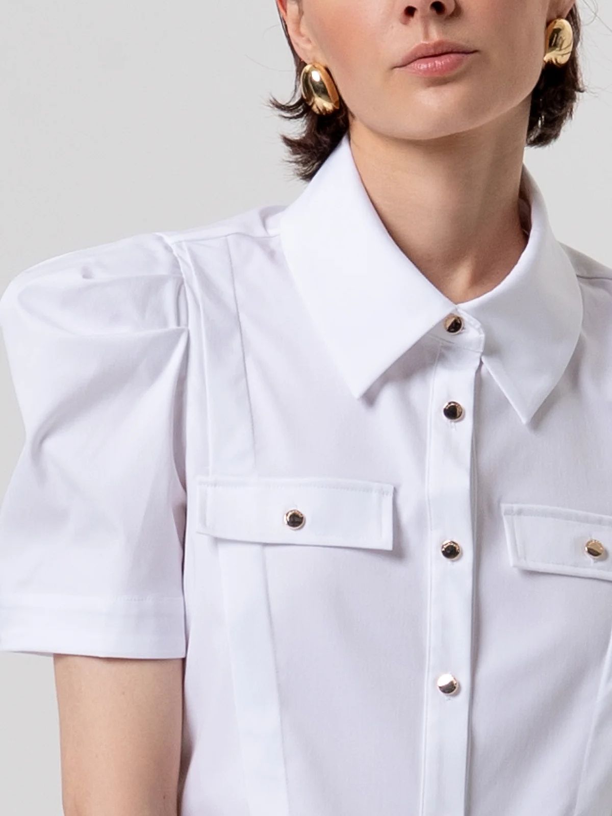 Fracomina - Camicia cropped in popeline - Donna - World Fashion