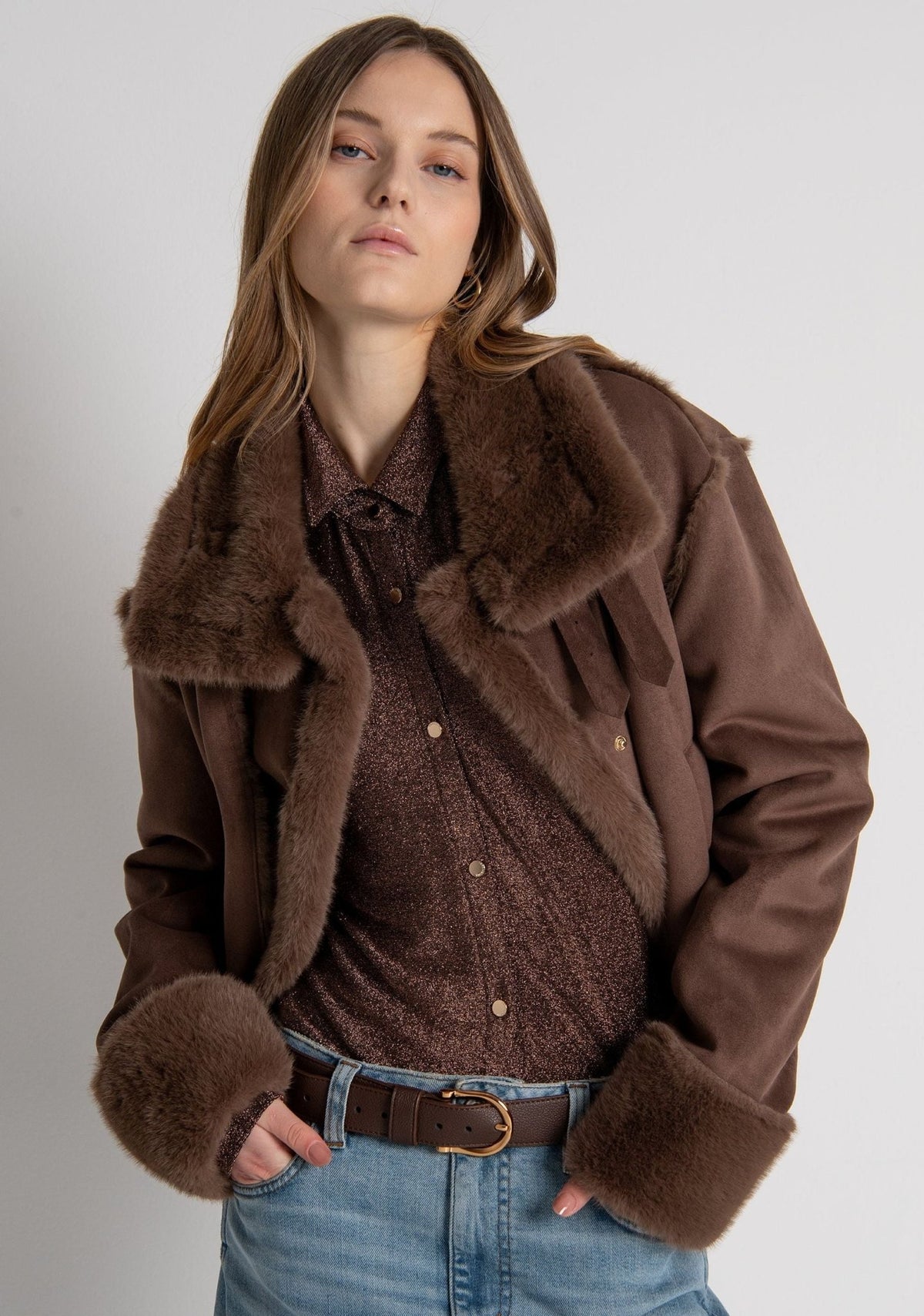 Fracomina - Cappotto corto in montone - Donna - World Fashion