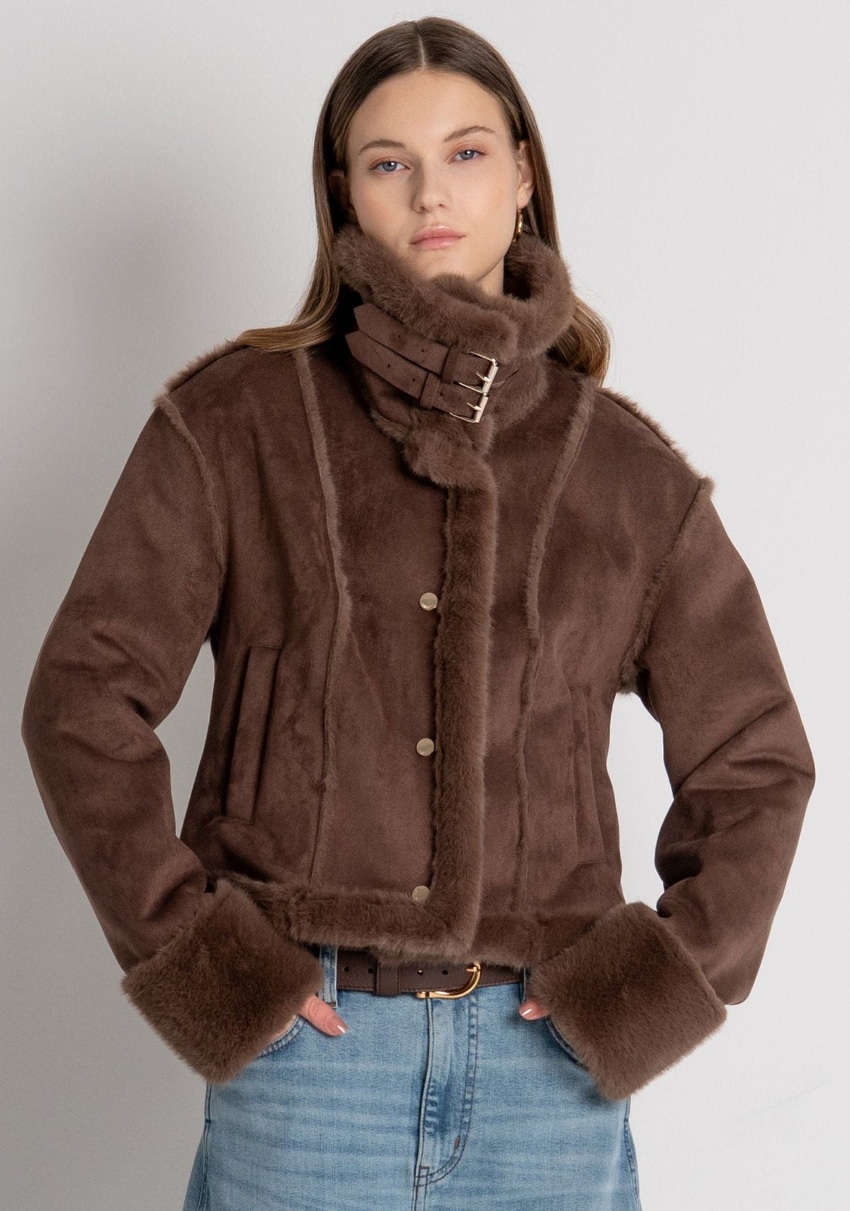 Fracomina - Cappotto corto in montone - Donna - World Fashion