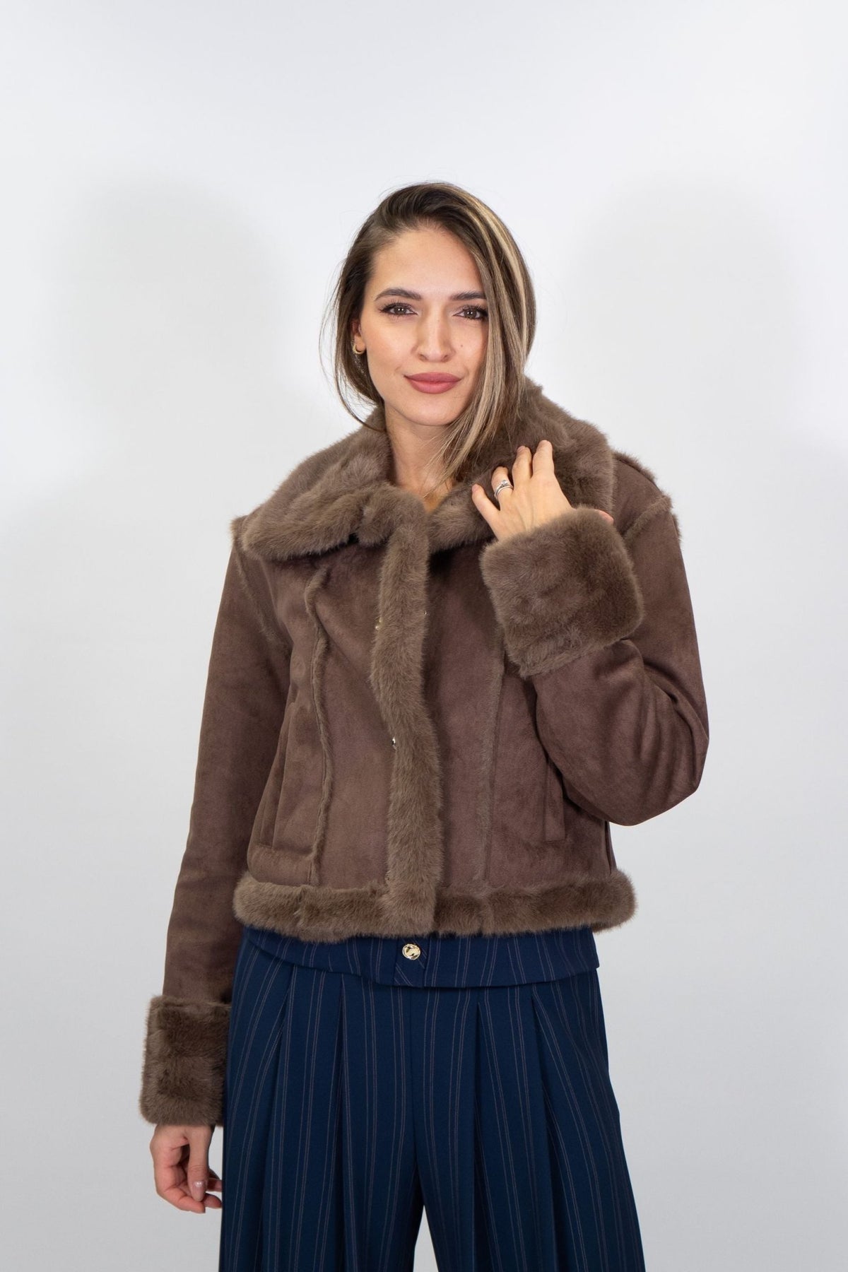 Fracomina - Cappotto corto in montone - Donna - World Fashion