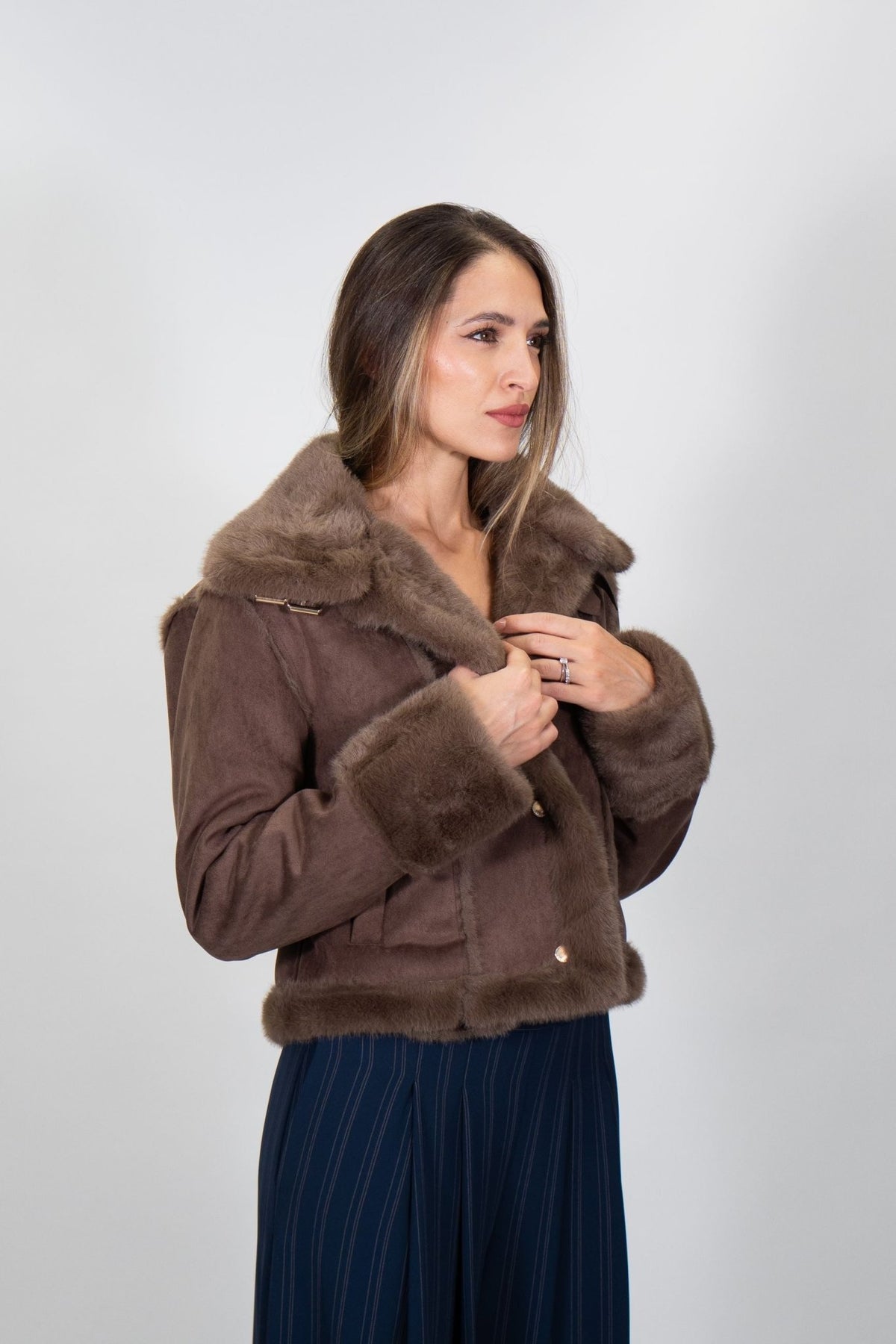 Fracomina - Cappotto corto in montone - Donna - World Fashion