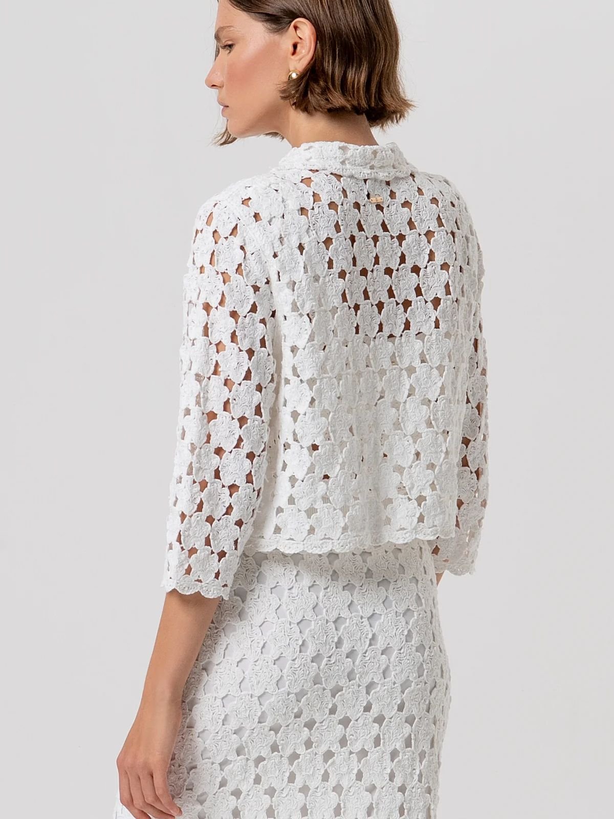 Fracomina - Cardigan regular in pizzo - Donna - World Fashion
