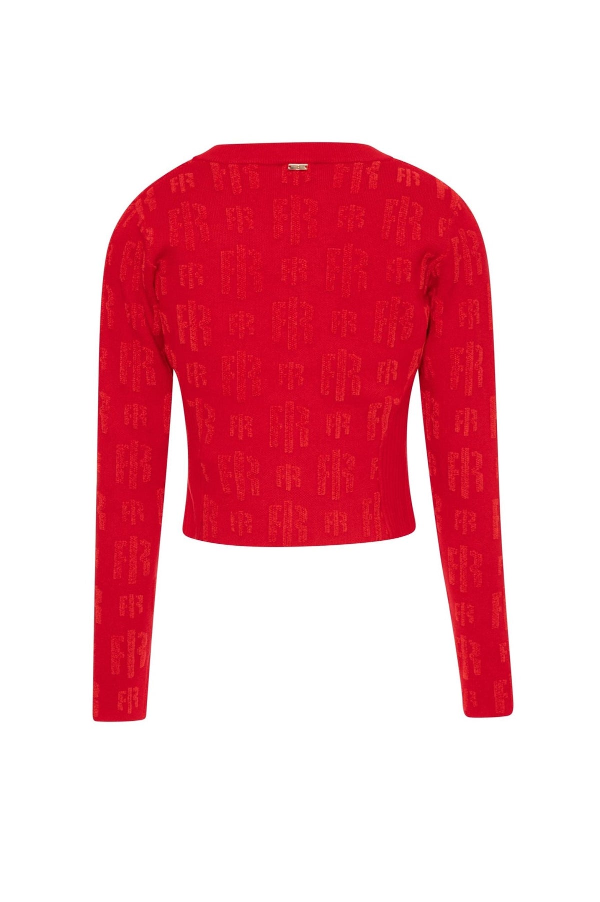 Fracomina - Cardigan slim con monogram - Donna - World Fashion