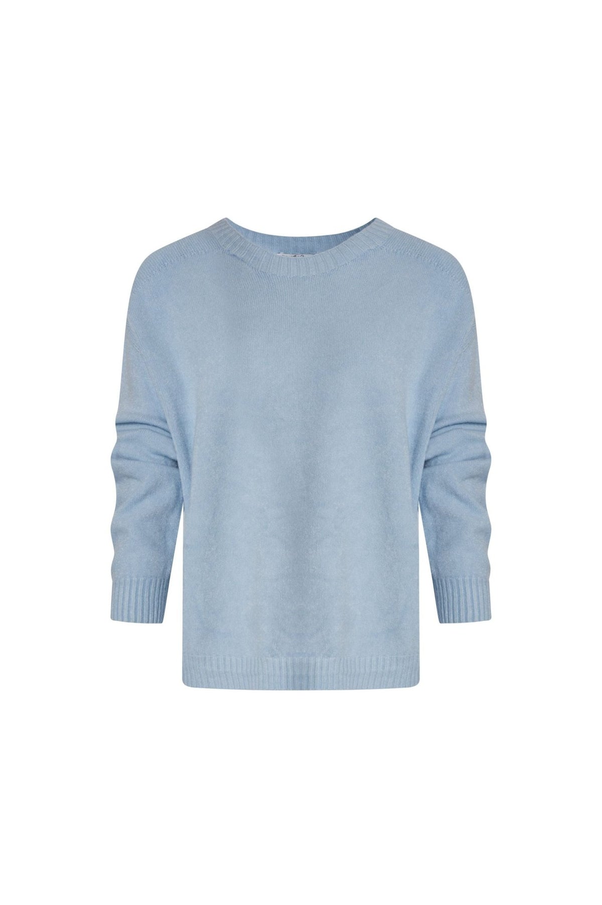 Fracomina - Crew Neck Sweater Sky - Donna - World Fashion