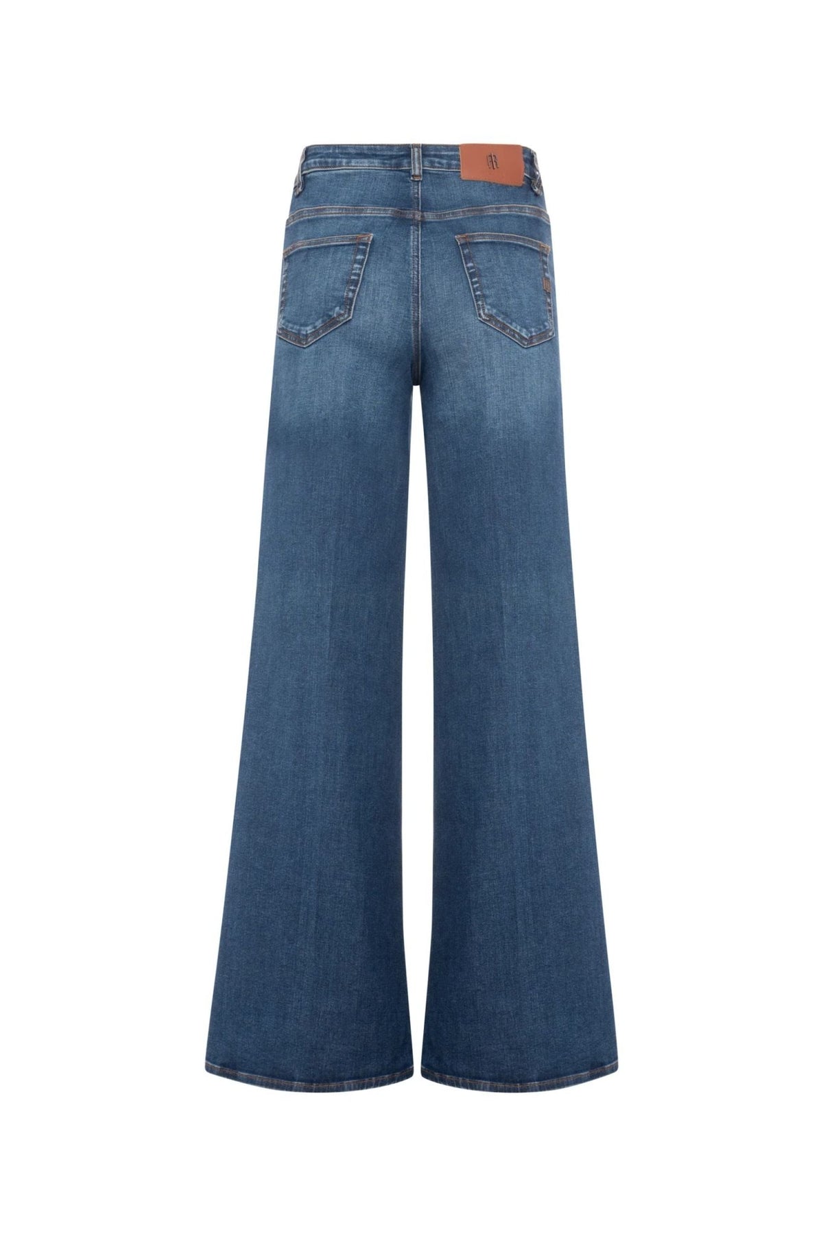 Fracomina - Denim Eva Flare Pant Cleanstone - Donna - World Fashion