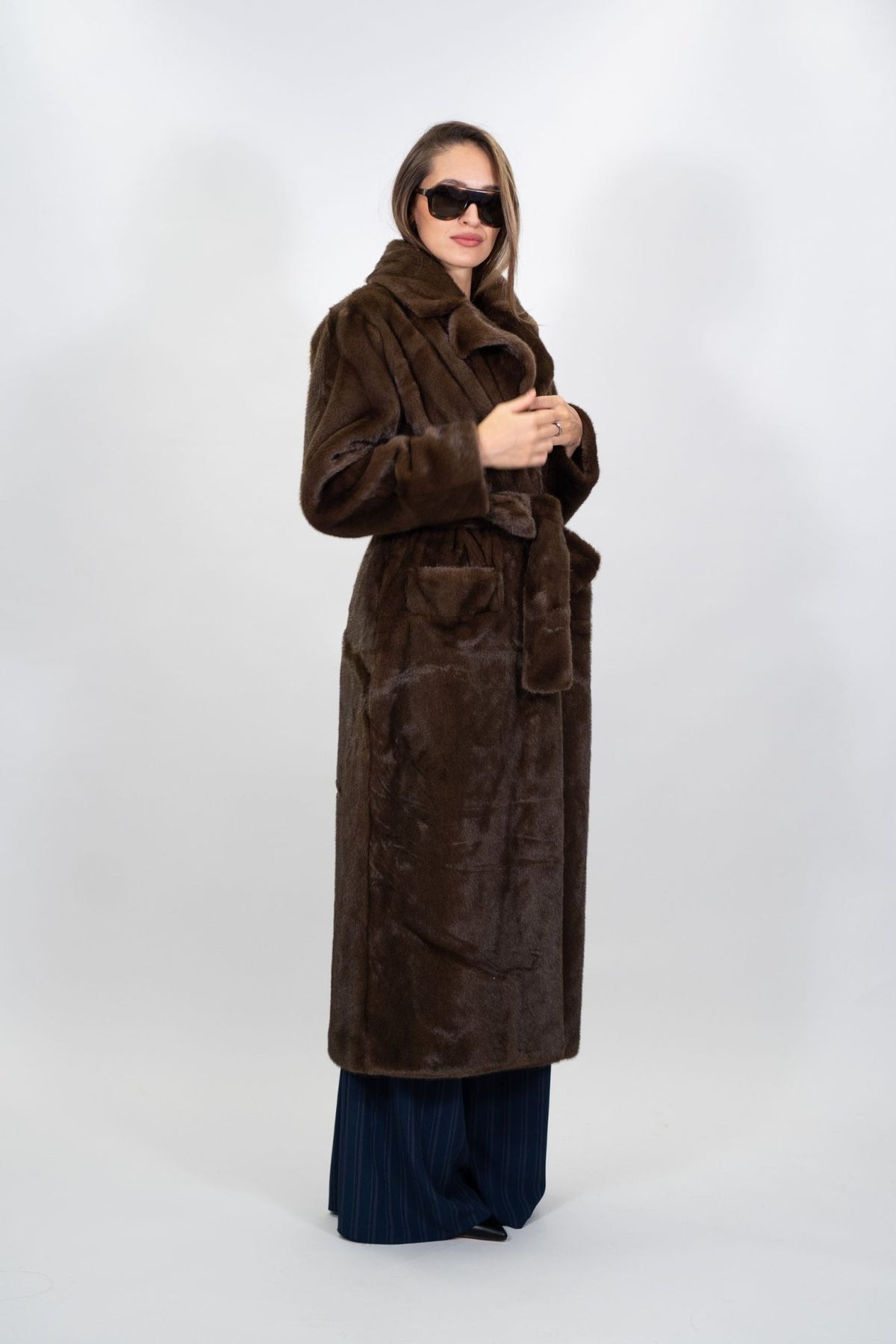 Fracomina - Giacca regular lunga in finta pelliccia - Donna - World Fashion