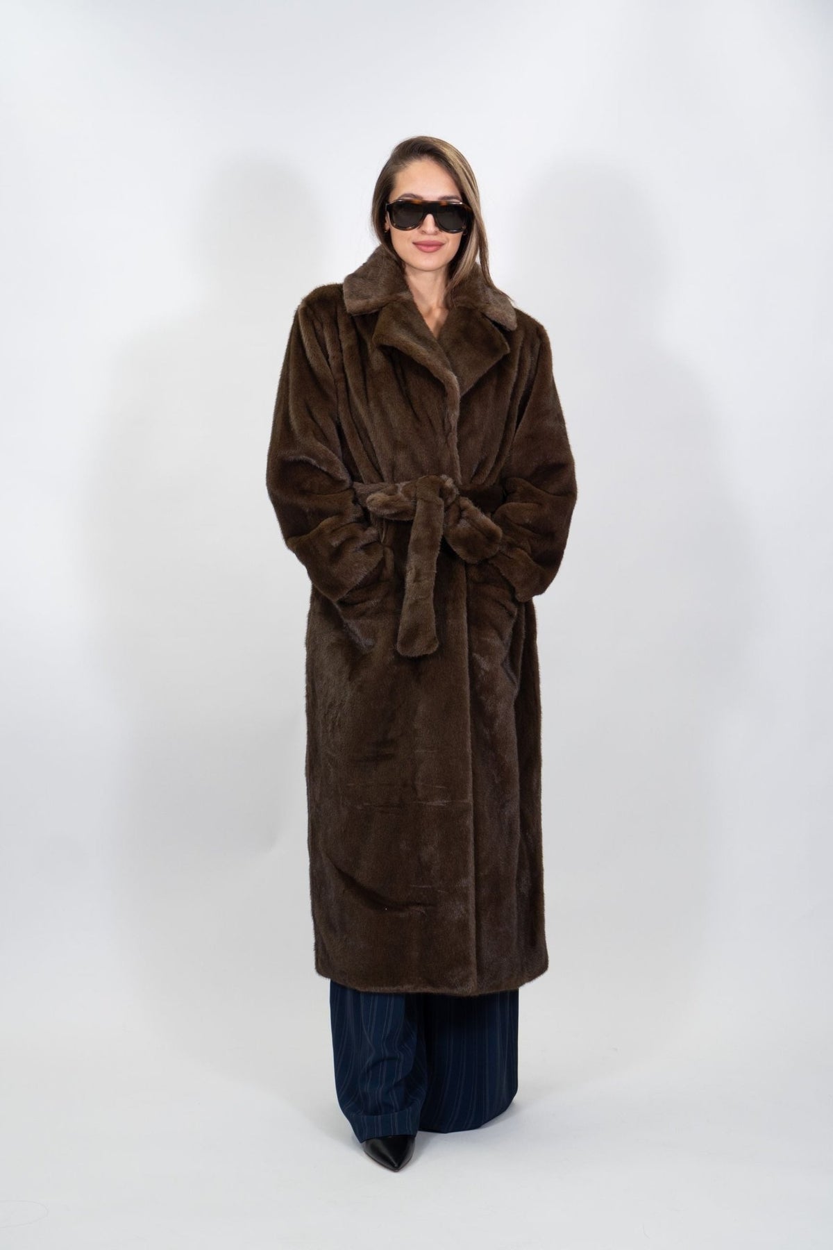 Fracomina - Giacca regular lunga in finta pelliccia - Donna - World Fashion