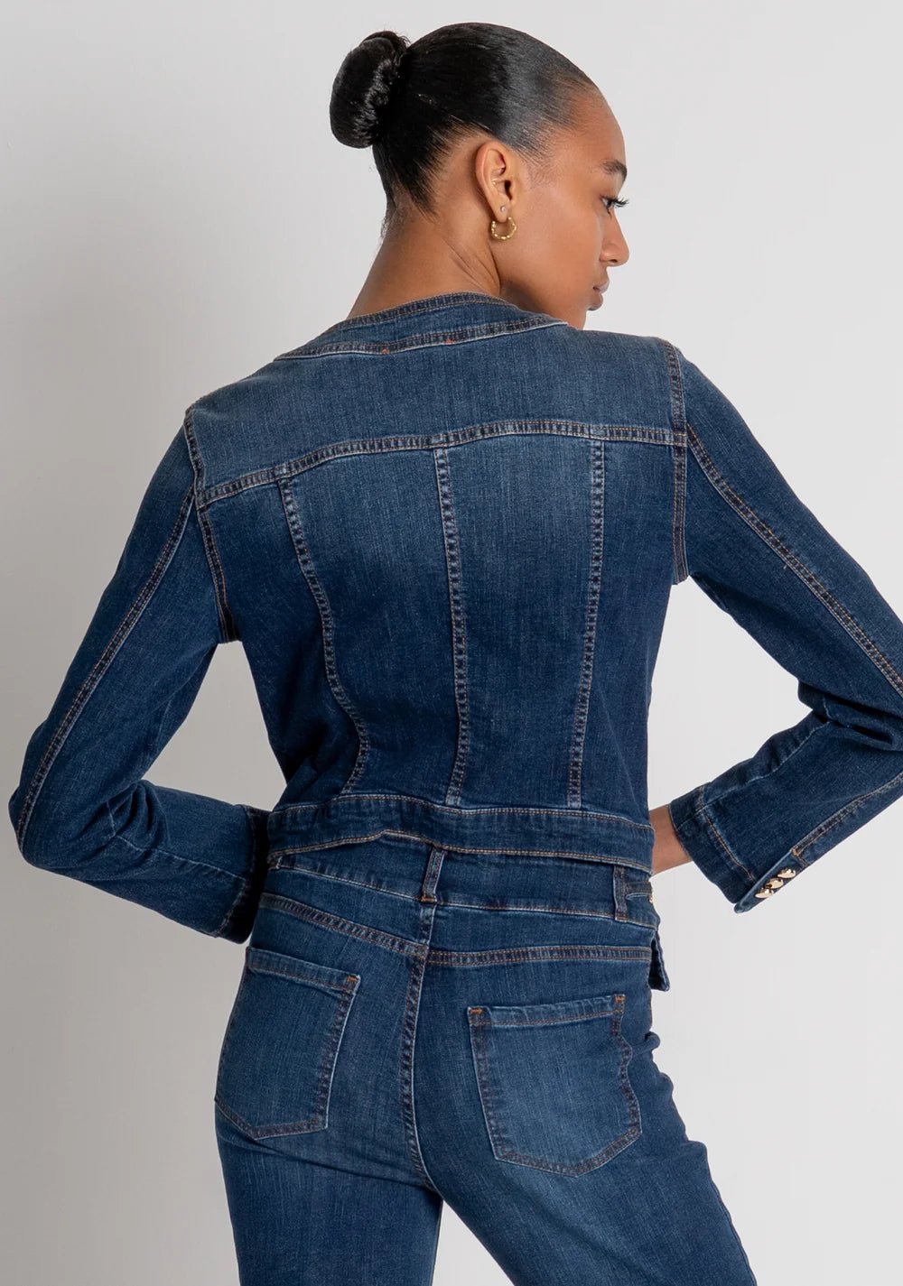 Fracomina - Giacca slim cropped in denim - Donna - World Fashion