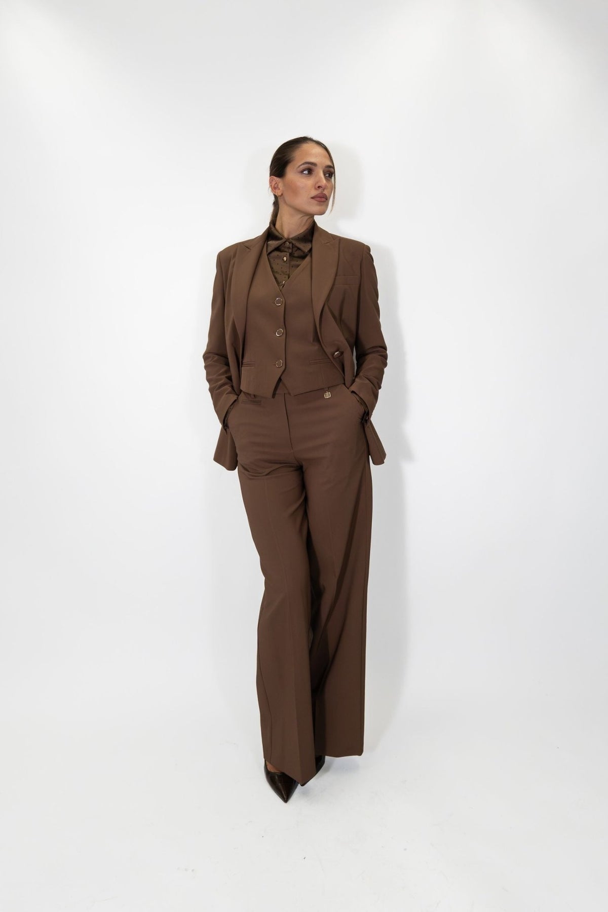 Fracomina - Gilet regular con scollo a V - Donna - World Fashion