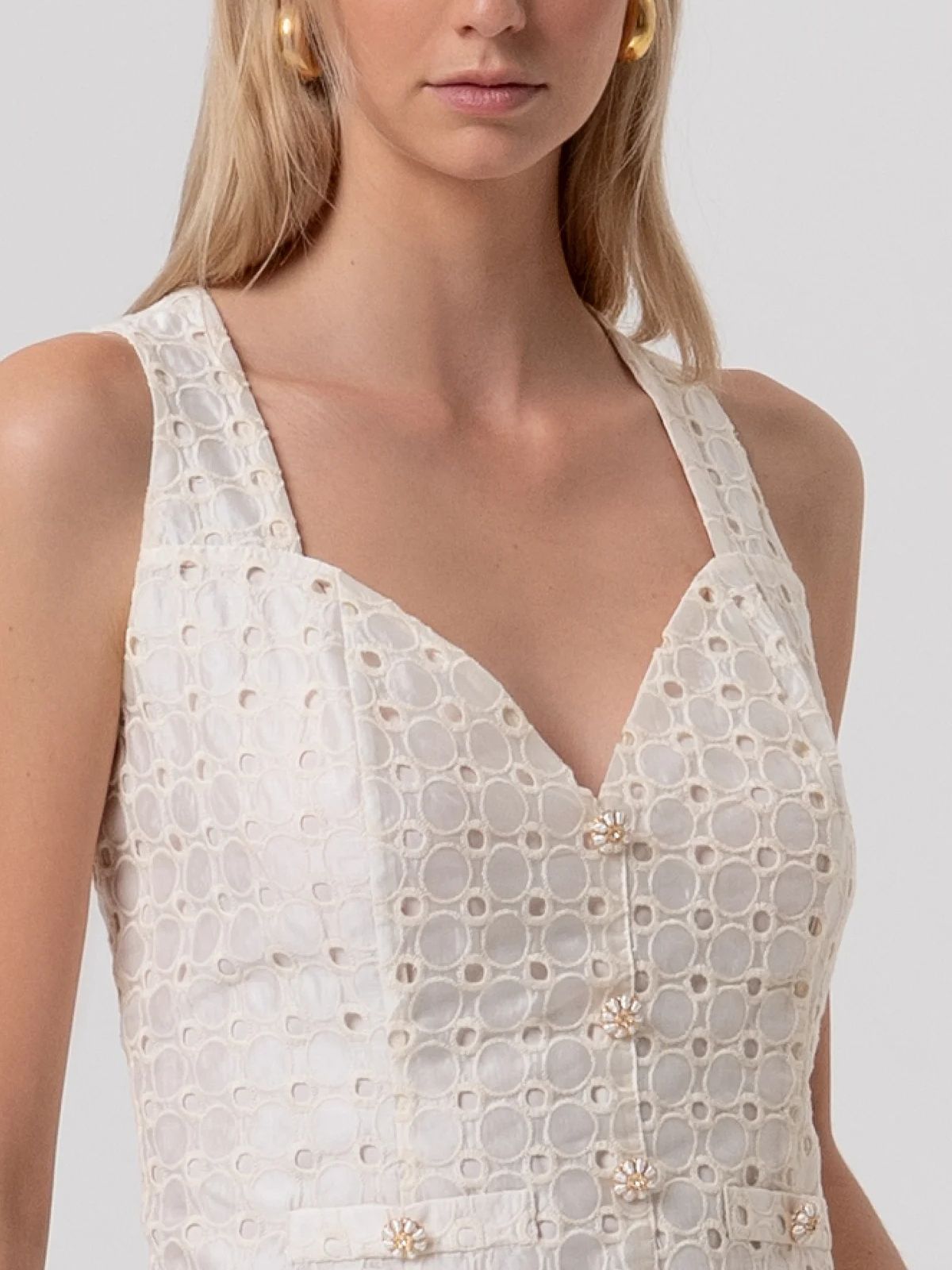 Fracomina - Gilet slim in pizzo San Gallo - Donna - World Fashion