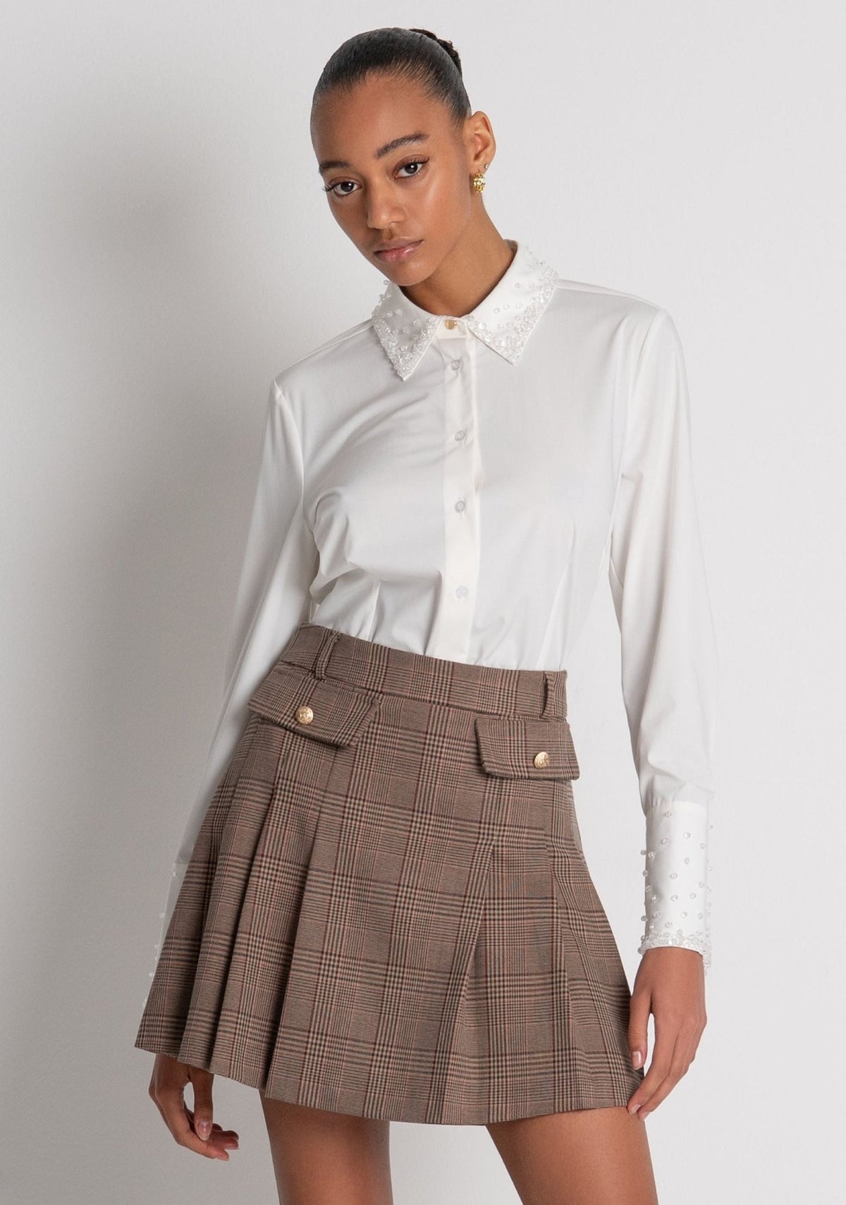 Fracomina - Gonna corta a pieghe - Donna - World Fashion