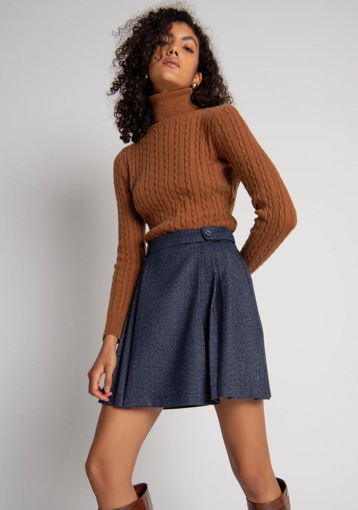 Fracomina - Gonna flare mini a pieghe - Donna - World Fashion