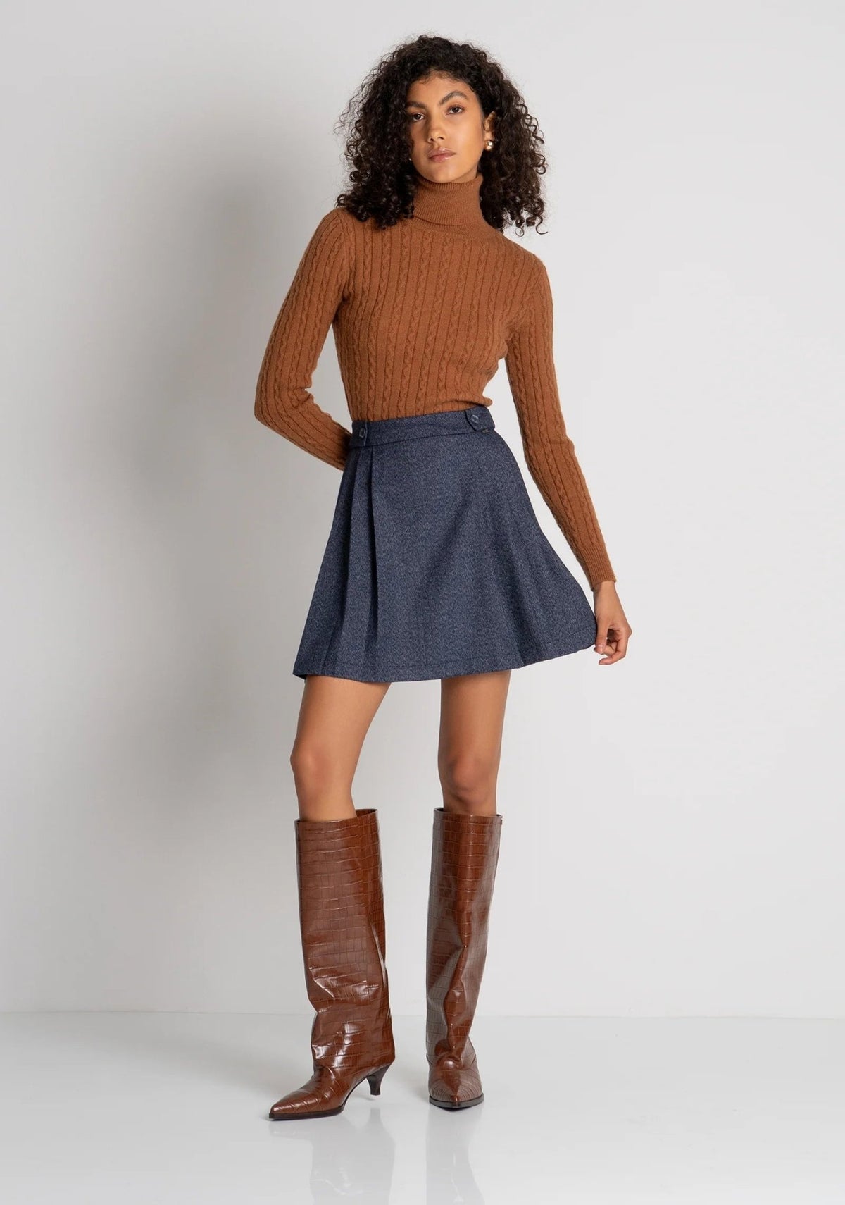 Fracomina - Gonna flare mini a pieghe - Donna - World Fashion