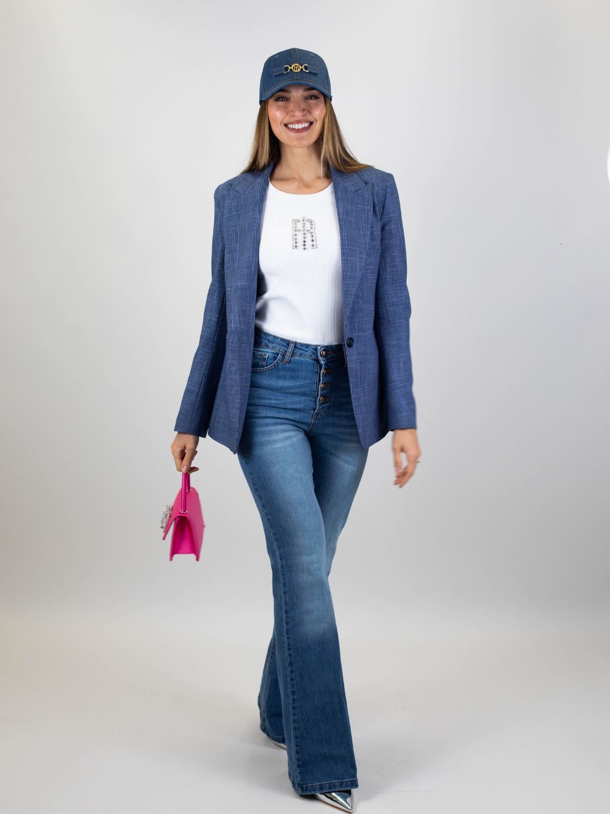 Fracomina - Jeans bootcut in denim con lavaggio medio - Donna - World Fashion