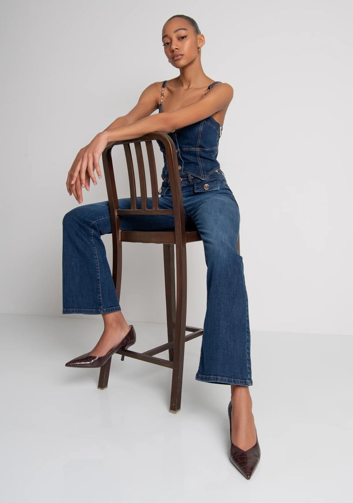 Fracomina - Jeans bootcut in denim - Donna - World Fashion