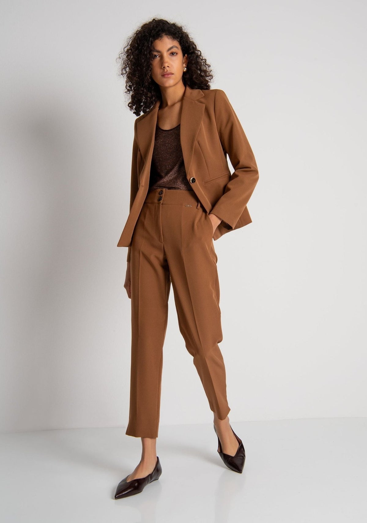 Fracomina - Pantalone chino slim in tessuto stretch - Donna - World Fashion