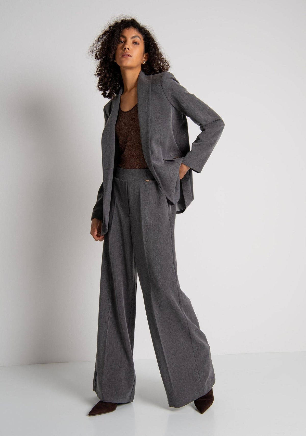 Fracomina - Pantalone flare a vita alta - Donna - World Fashion