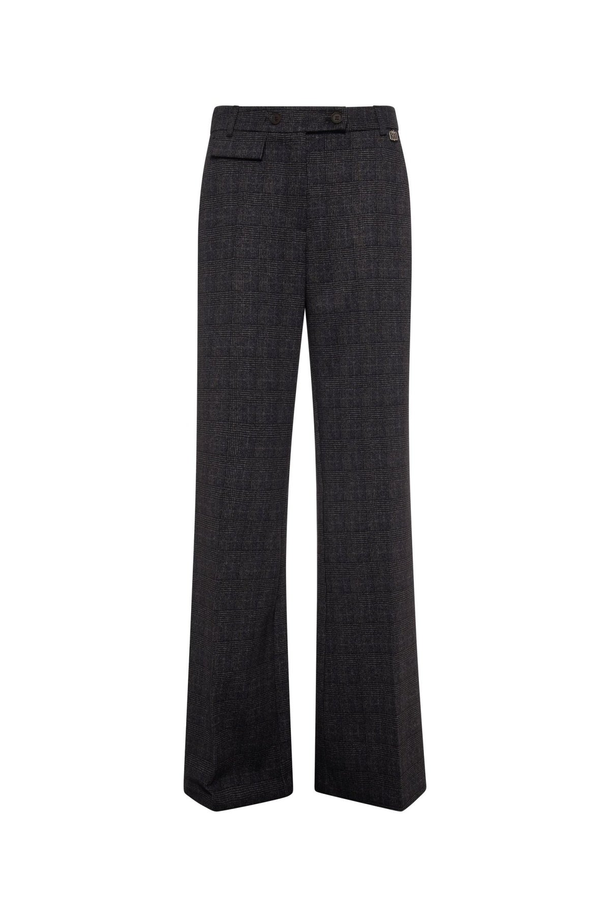 Fracomina - Pantalone linea dritta in Principe di Galles - Donna - World Fashion